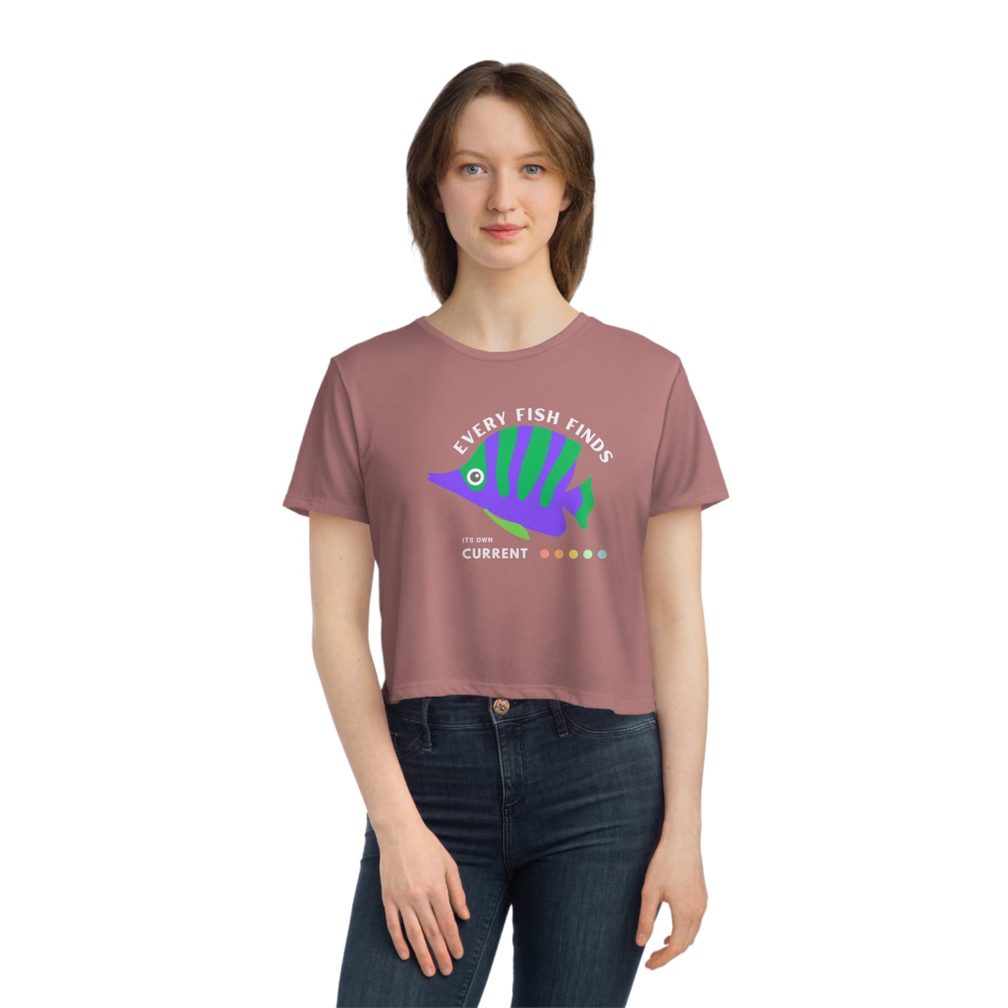 Women's Flowy Cropped Tee_ N+ Series WFCT PT2WW002_ Chic Comfort Tee by Bella + Canvas_ Limited Edition by WesternWaves: