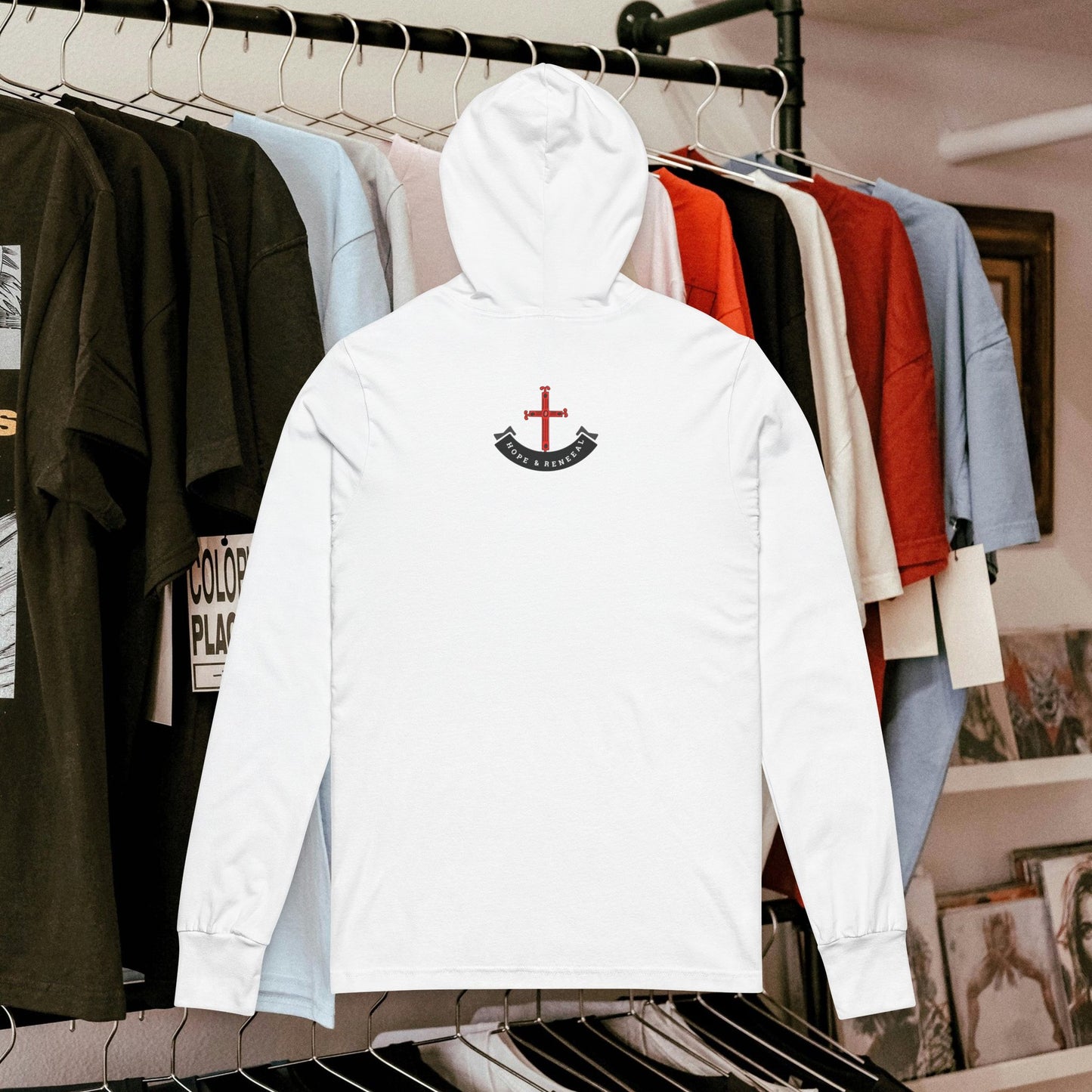 Unisex Hooded Long Sleeve Tee_ N7+ Series USHLSTEE PT2WW_001_ Limited Edition Inspirational Design by WesternWaves: