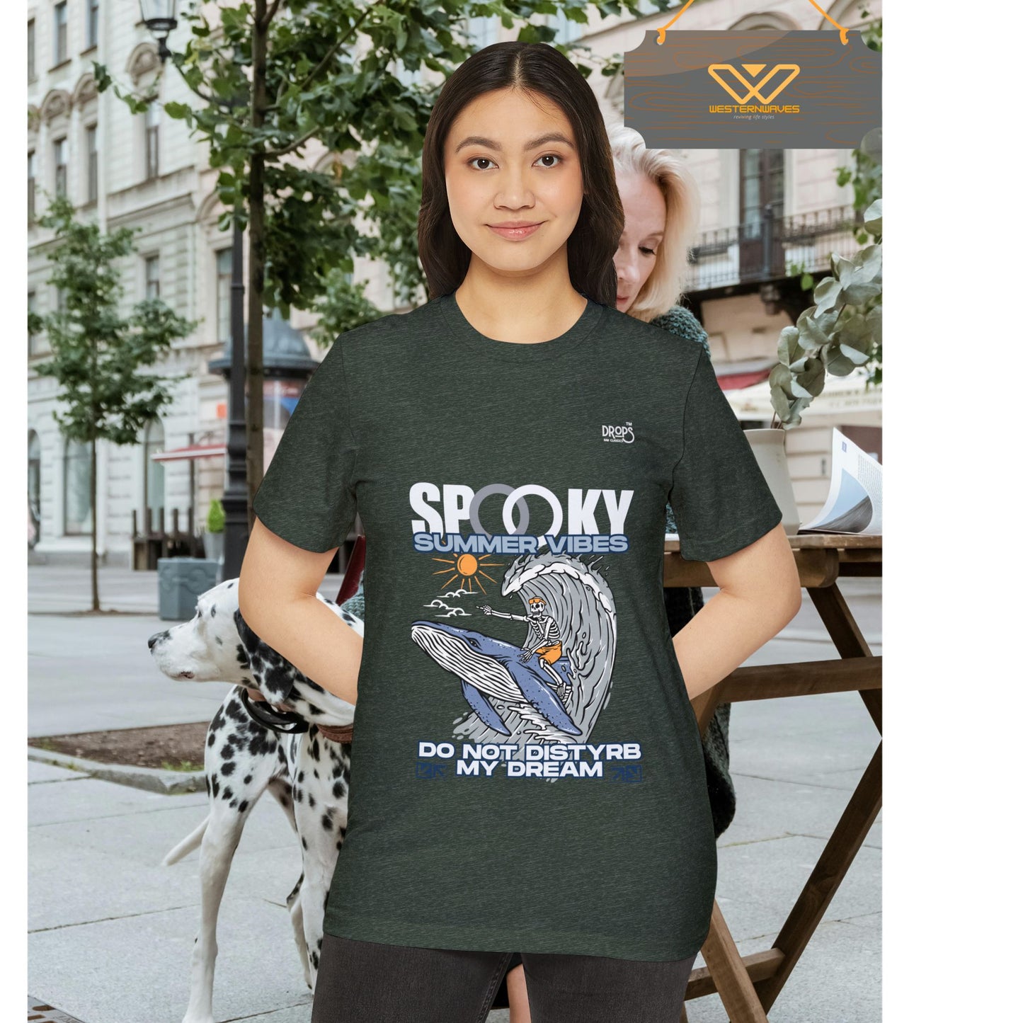Spooky Summer Vibes Unisex Organic T-Shirt - Eco-Friendly Graphic Tee_ 09 May 2025_ 002