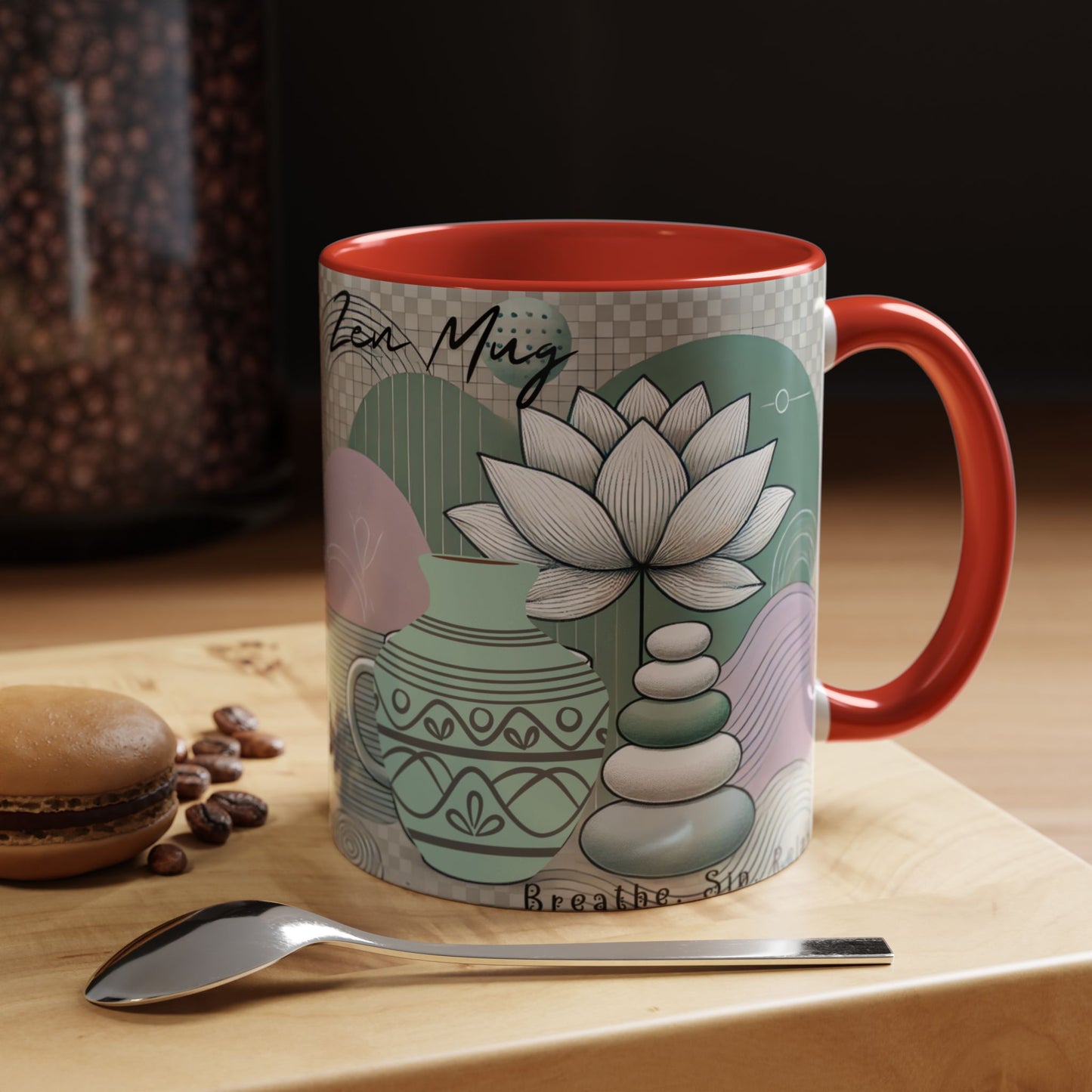 Accent Coffee Mug (11, 15oz) _ N3+ Series ACMUG PT2WW006_ Limited Edition Blend Style & Functionality by WesternWaves: