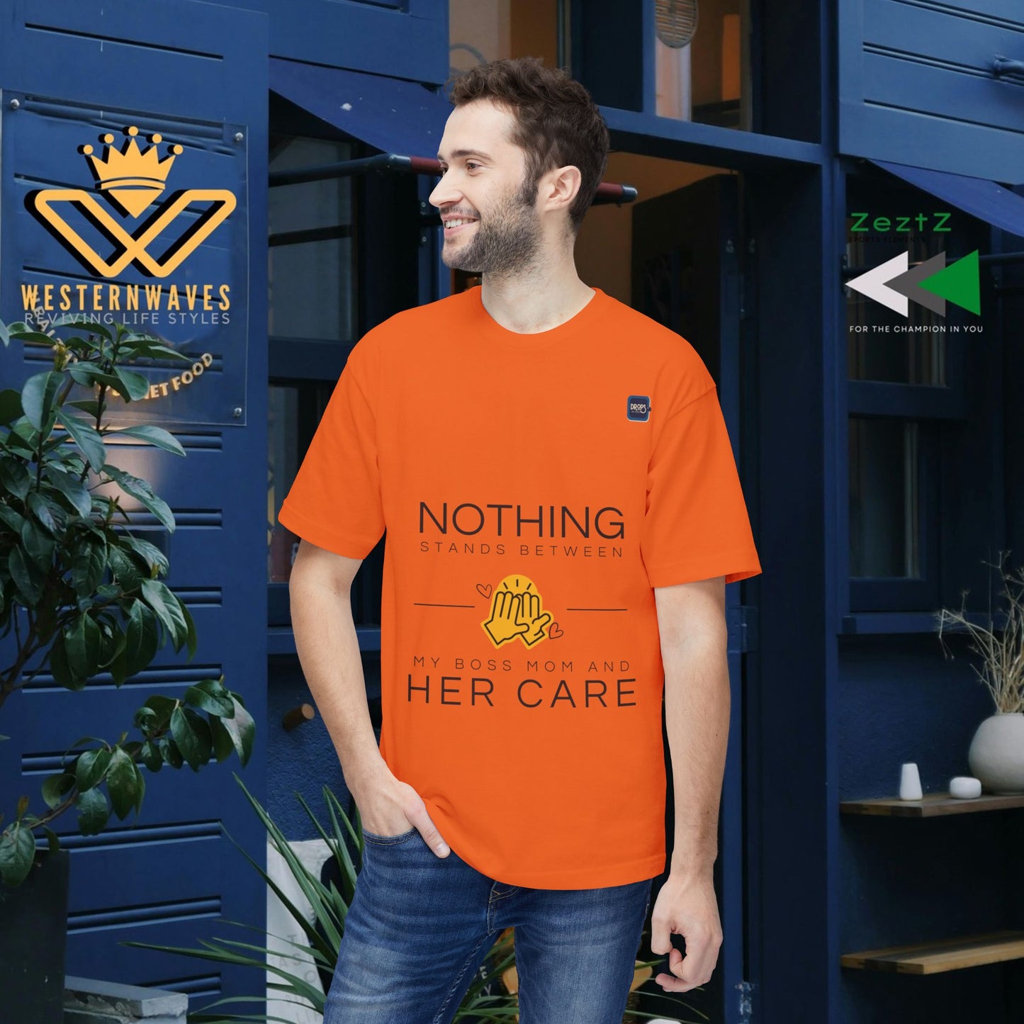 Unisex Midweight T-shirt, Made in USA_ N+ Series UMTS PT2WW007_ Limited Edition Design by WesternWaves:
