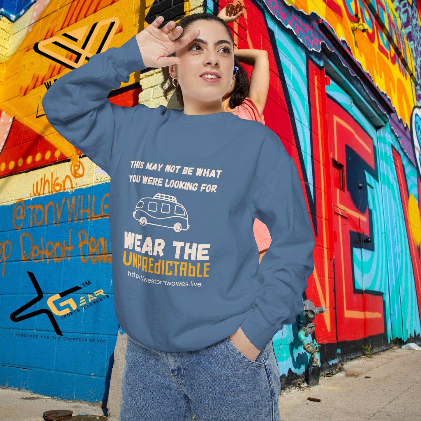 Unisex Garment-Dyed Sweatshirt_ N3+ Series UGDSS PT2WW004_ WesternWaves Limited Edition: