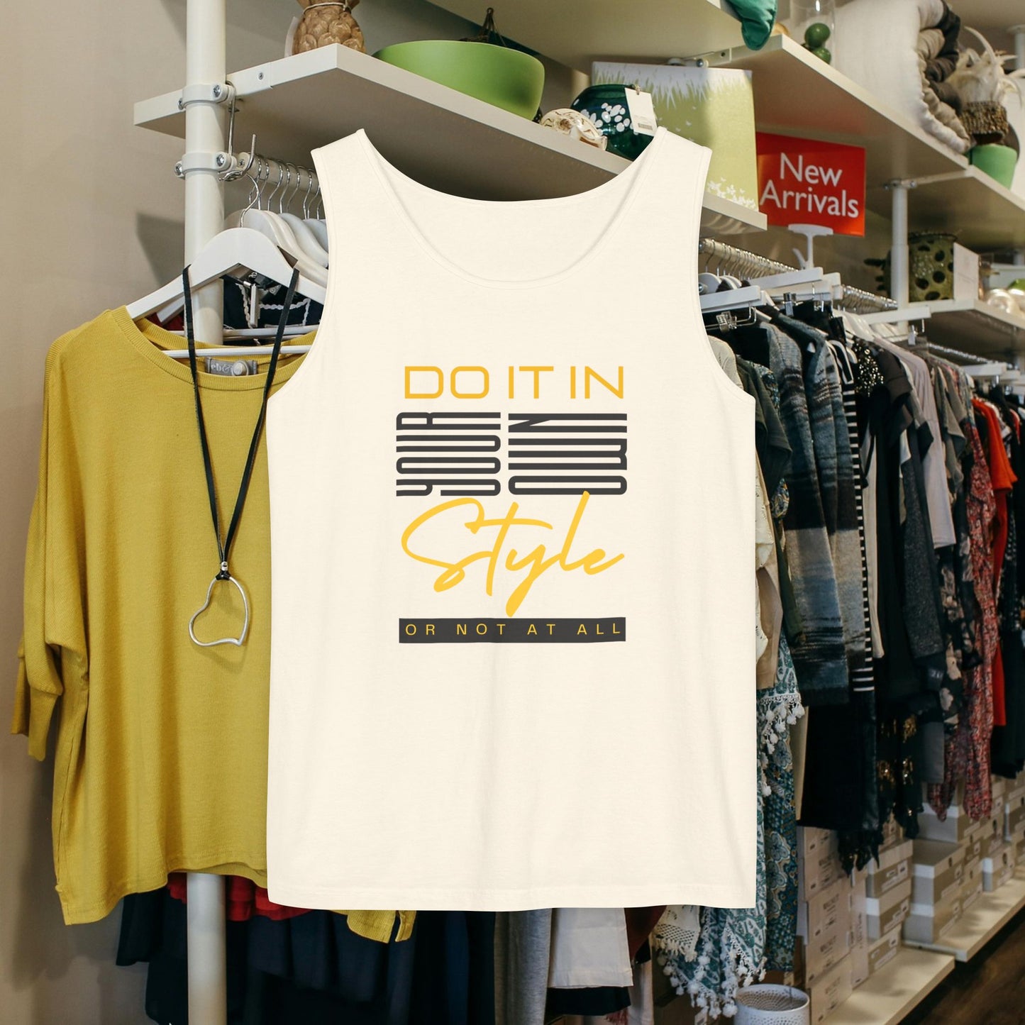 Unisex Garment-Dyed Tank Top_ N2+ Series USGDTT PT2WW015_ Limited Edition Comfort & Style by WesternWaves: