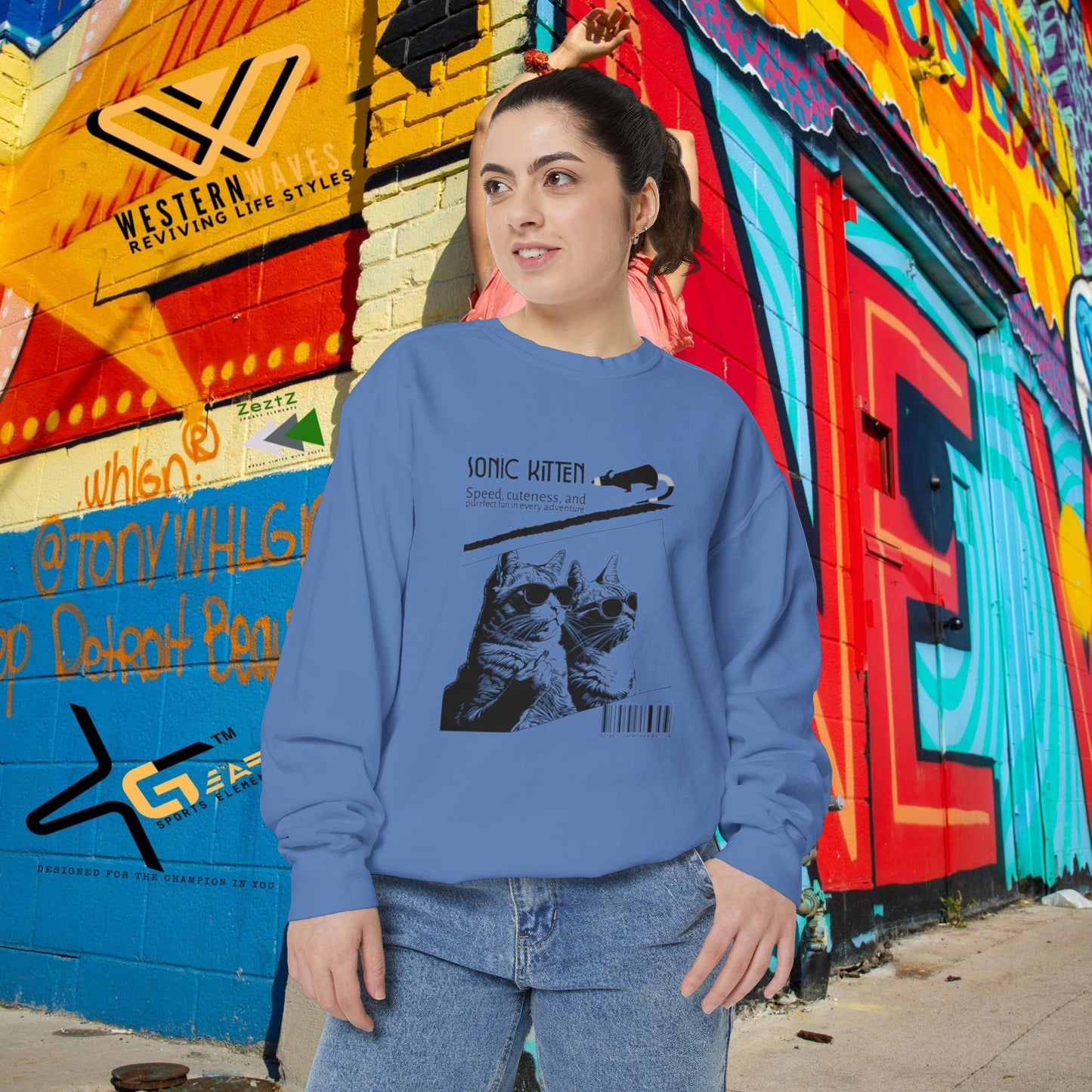 Unisex Garment-Dyed Sweatshirt_ N3+ Series SPW UGDSS PT2WW003_WesternWaves Limited Edition
