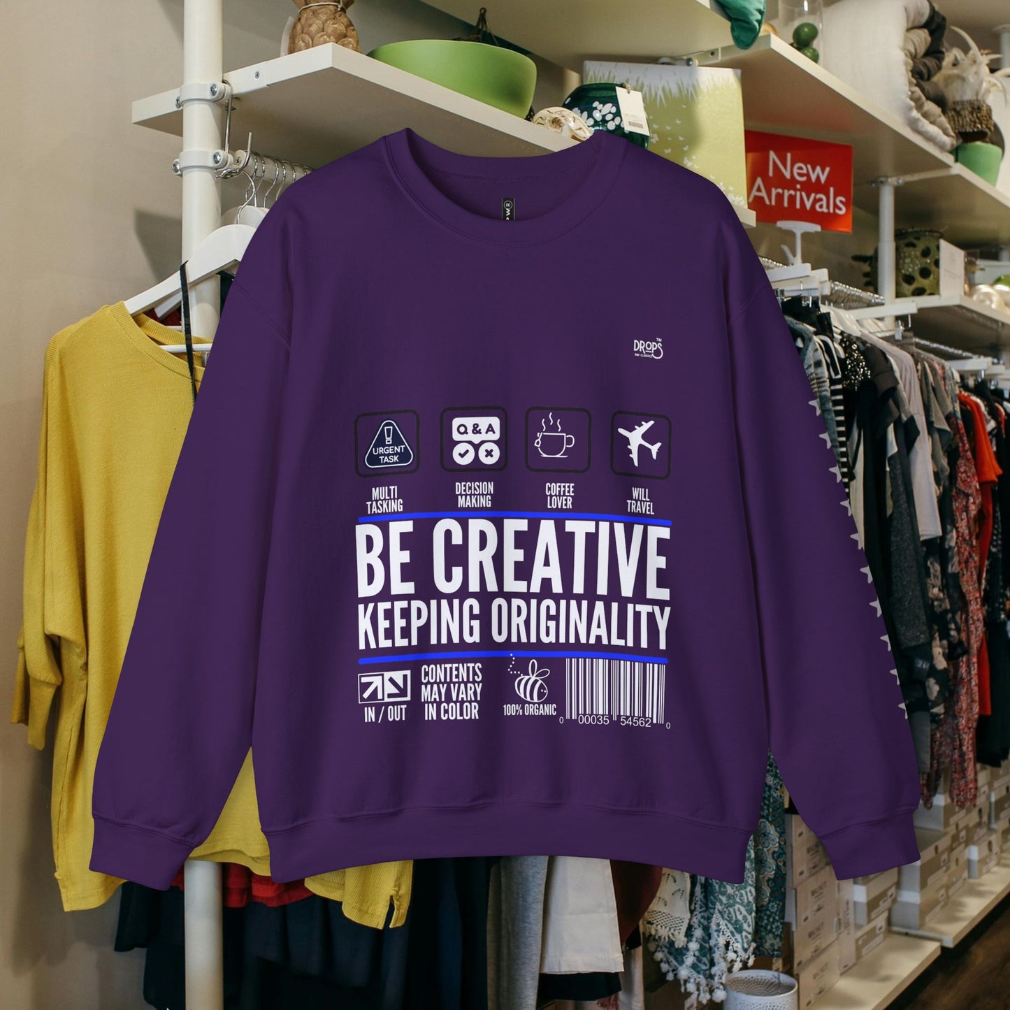 Unisex Heavy Blend™ Crewneck Sweatshirt_ N2 Sports Series UHBCSS PT2WW004_ Limited Edition 'DROPS' Brand Sweatshirt by WesternWaves:
