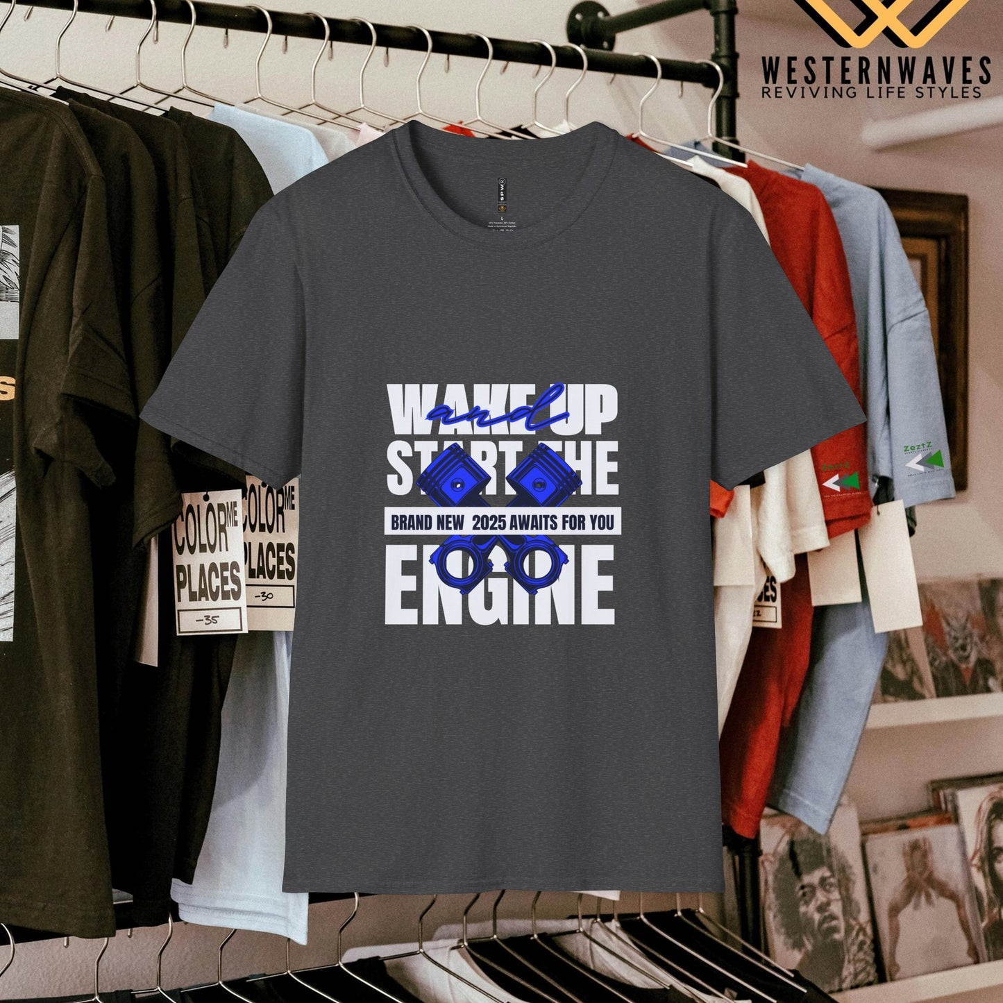 Unisex Softstyle T-Shirt_ N3+ Series USSTS FT2WW004_ Redefine Relaxation Limited Edition by WesternWaves: