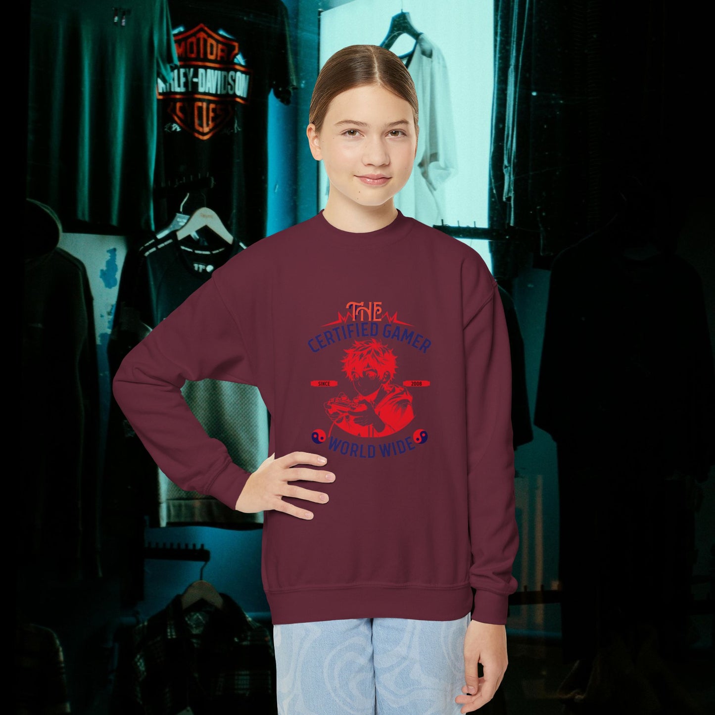 Youth Crewneck Sweatshirt_ N2+ Series YCNSS PT2WW004_ Limited Edition Perfect Companion for the School, Sports & Casual hangouts by WesternWaves: