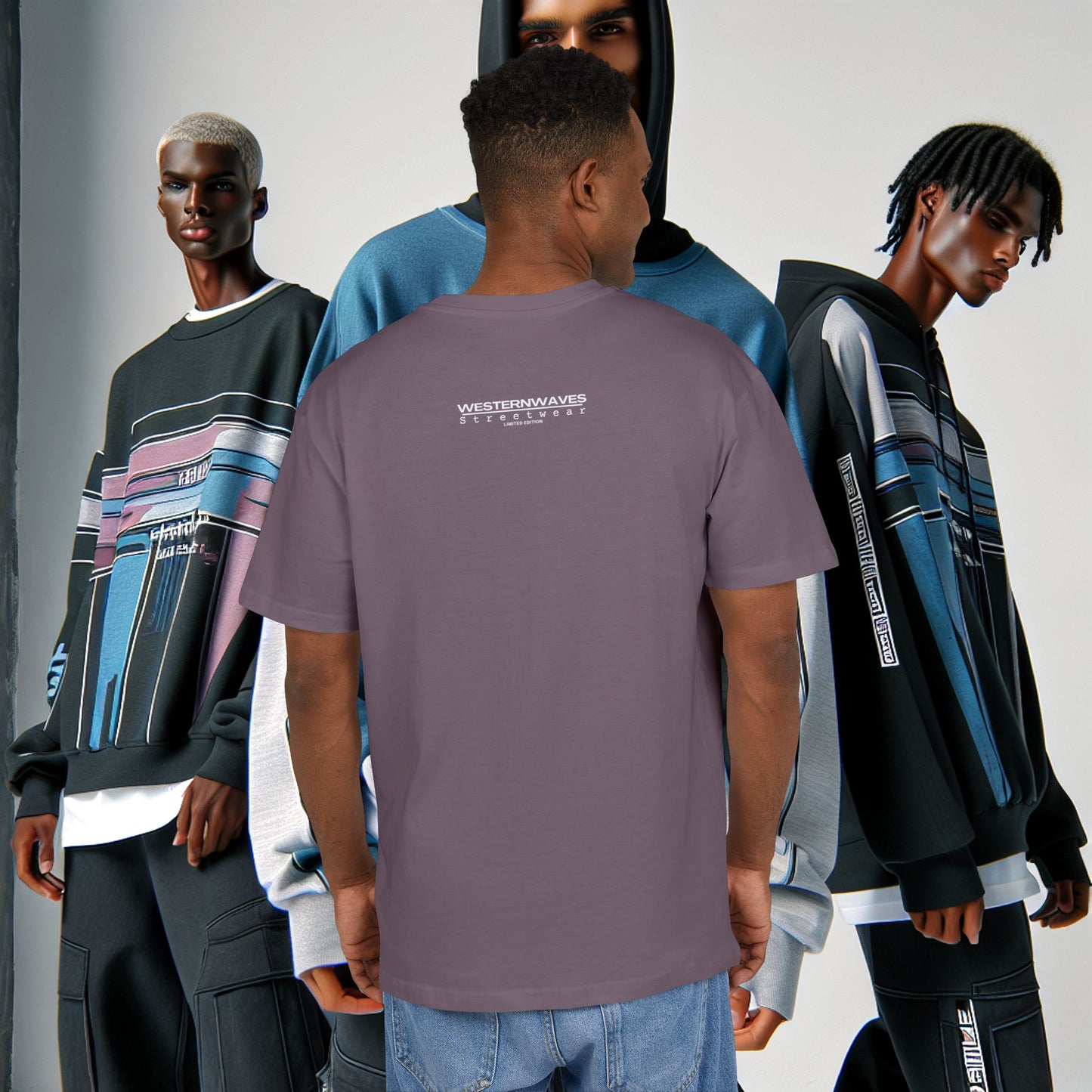 Unisex Heavy Oversize Tee_ N8+ Series USHOSTEE_ PT2WW002_ Limited Edition Urban Fashion Tee by WesternWaves: