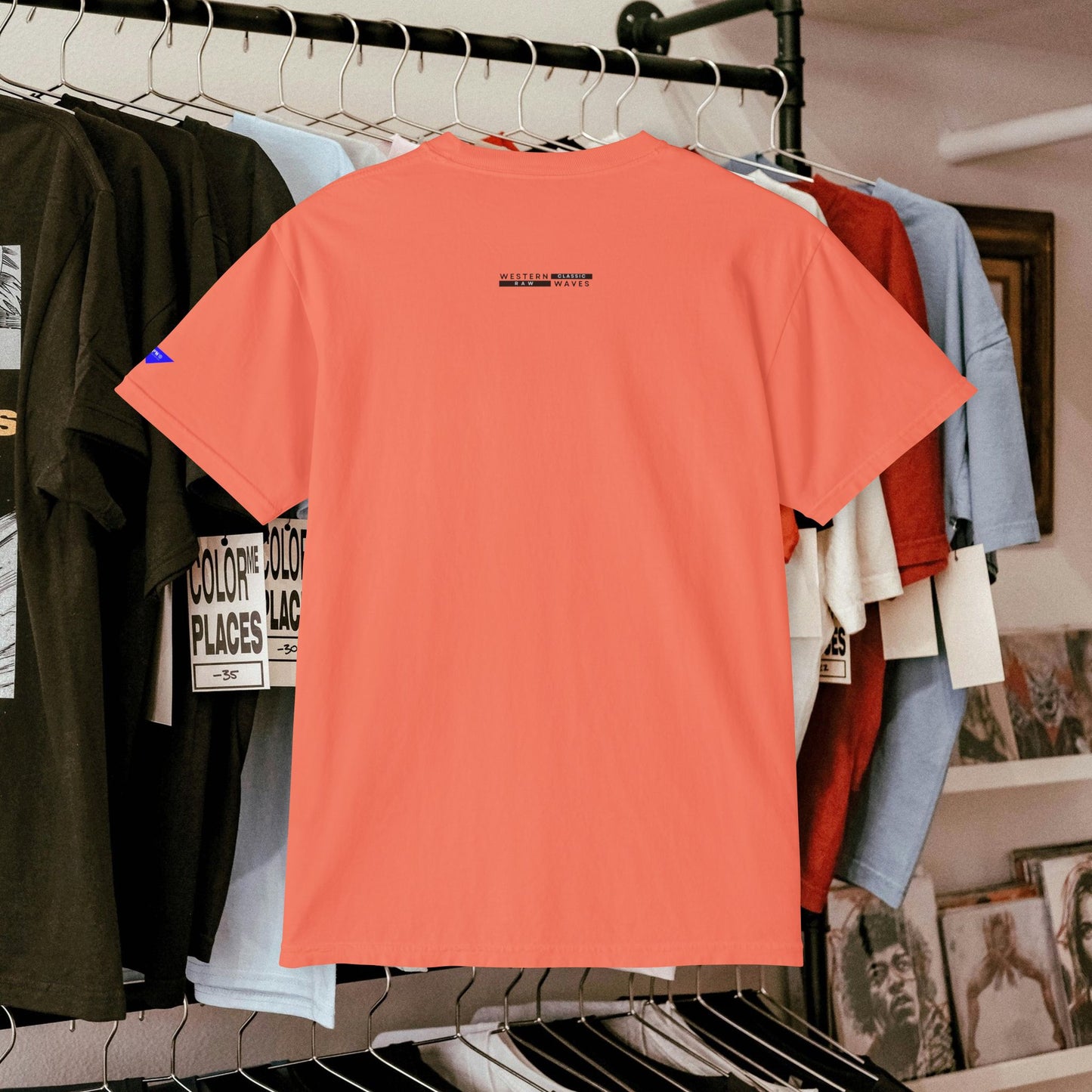 Unisex Garment-Dyed Pocket T-Shirt_ N3+ Series USGDPTS PT2WW001_ Limited Edition Raw Classic by WesternWaves: