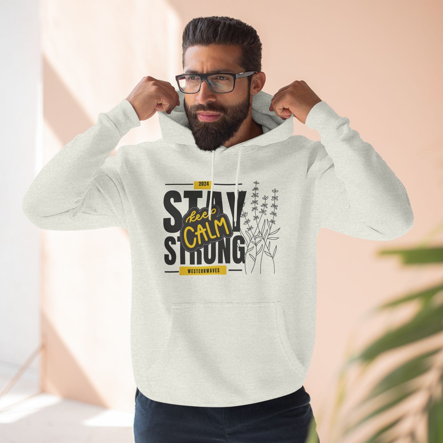 Three-Panel Fleece Hoodie_ N3+ Series PFH PT2WW001_ Limited Edition Sustainable Fashion by WesternWaves: