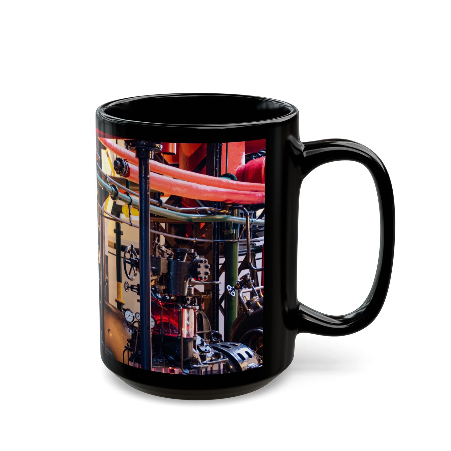 Black Mug (11oz, 15oz) _ N3+ Series CBM PT2WW007_ Limited Edition Statement Piece by WesternWaves: