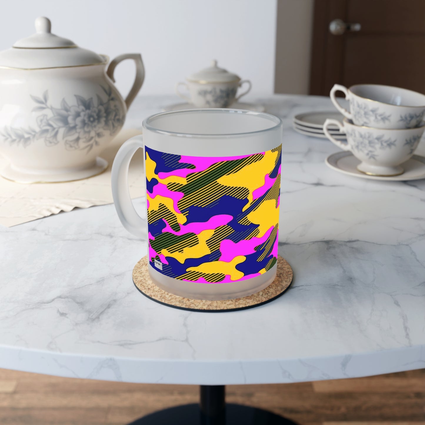 Frosted Glass Mug_ N+ Series FGM PT2WW014_ Limited Edition product by WesternWaves