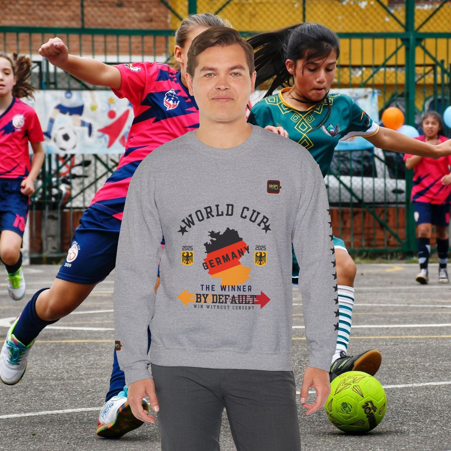 Unisex Sweatshirt_ N7+ Series USSS PT2WW001_ Germany The Winner by Default_ Limited Edition by WesternWaves: