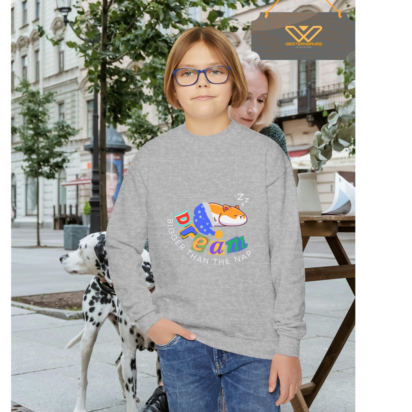 Youth Crewneck Sweatshirt_ N3+ Series YCNSS PT2WW001_ Limited Edition Perfect Companion for the School, Sports & Casual hangouts by WesternWaves: