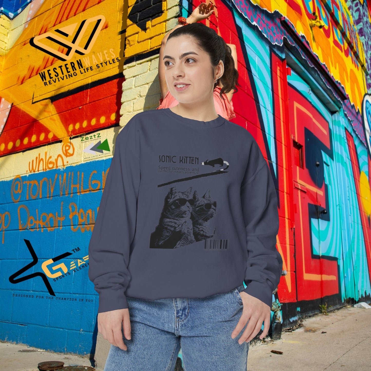 Unisex Garment-Dyed Sweatshirt_ N3+ Series SPW UGDSS PT2WW003_WesternWaves Limited Edition