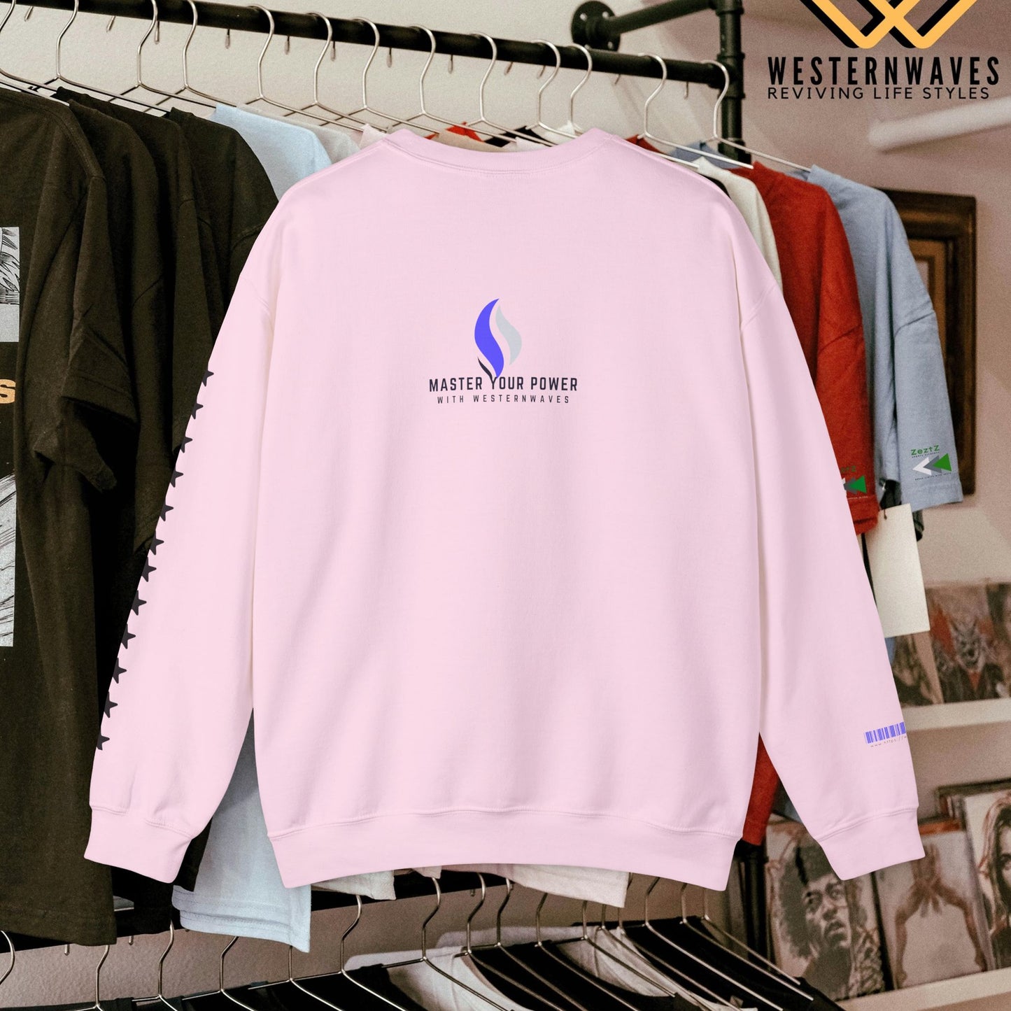 Unisex Heavy Blend™ Crewneck Sweatshirt_ N3+ Series UHBCSS PT2WV010_ Limited Edition Timeless Style by WesternWaves:
