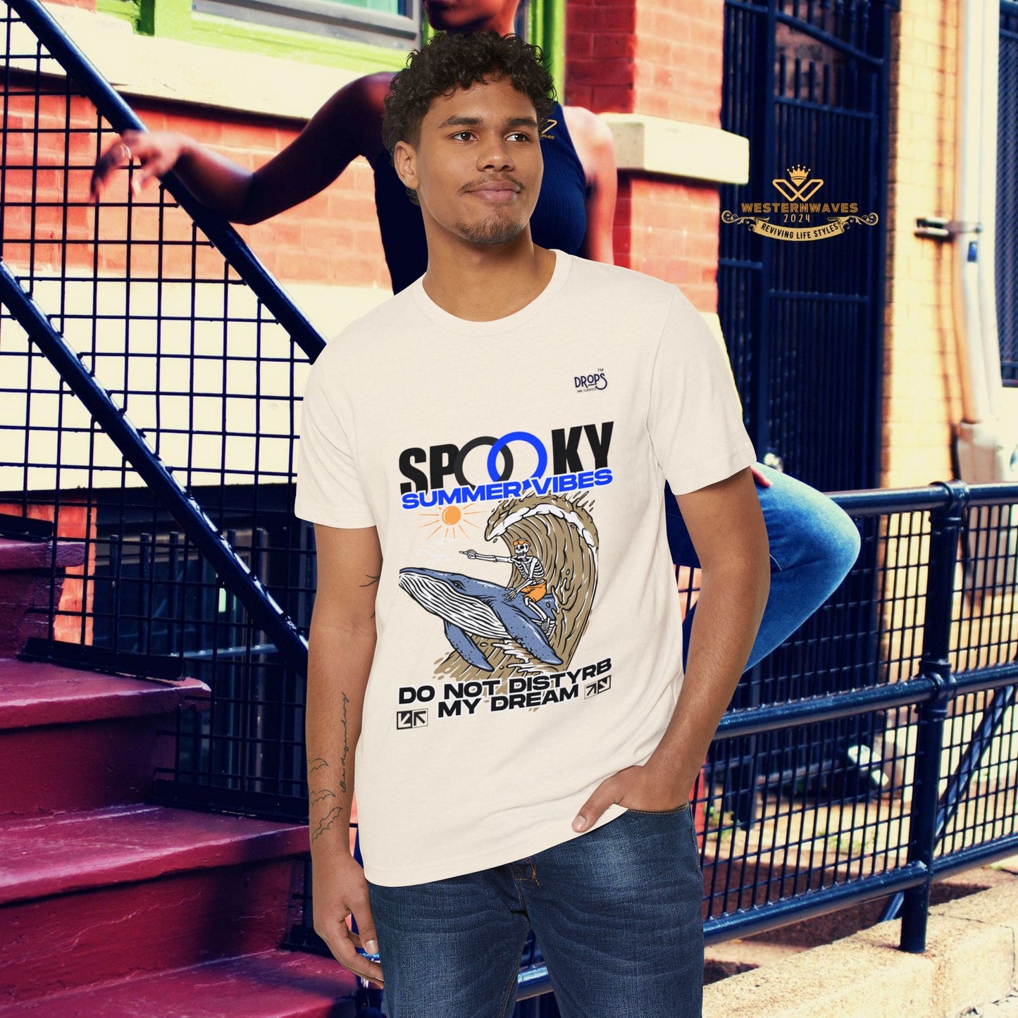 Spooky Summer Vibes Unisex Organic T-Shirt - Eco-Friendly Graphic Tee_ 09 May 2025_ 002