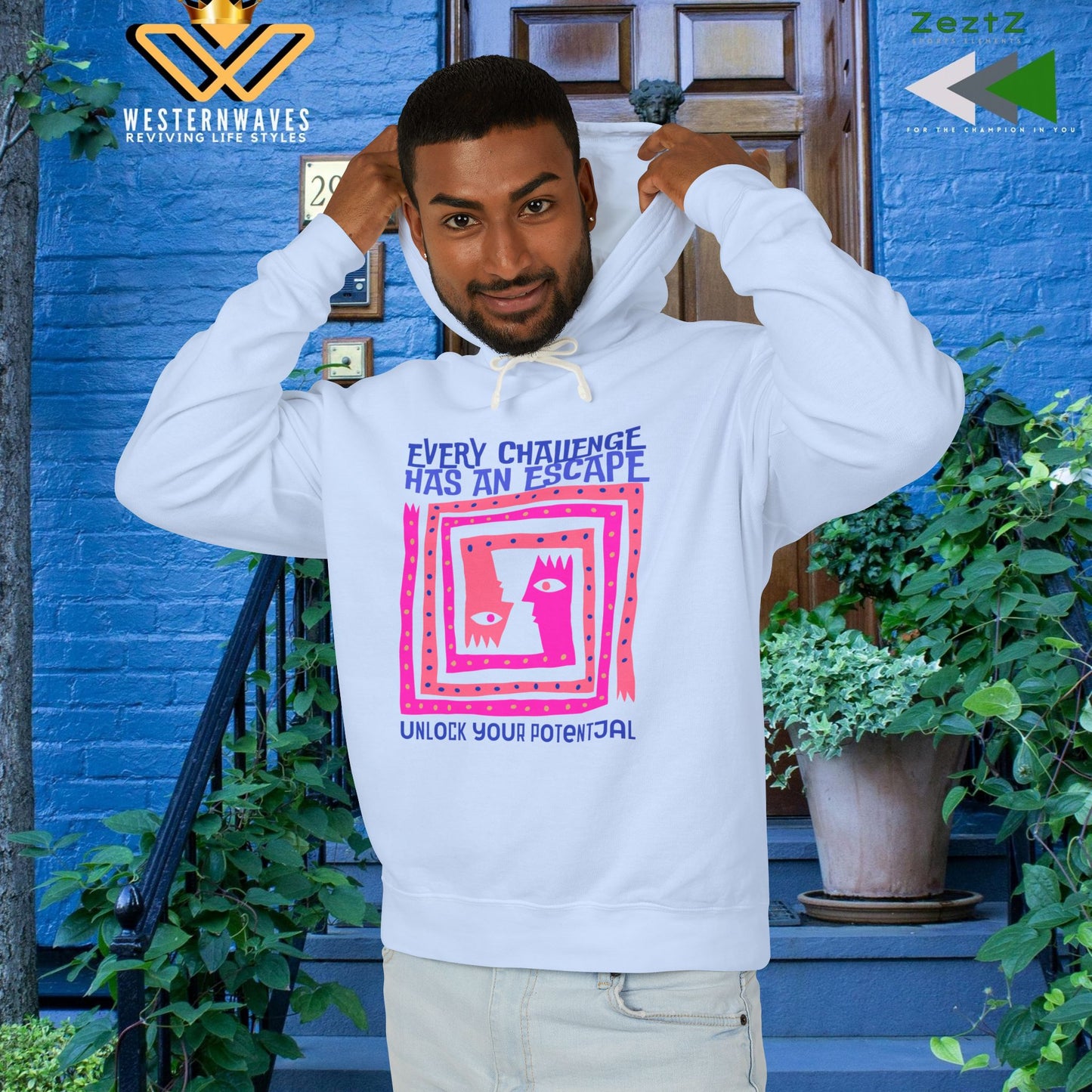 Unisex Lightweight Hooded Sweatshirt – N3+ Series USLWHSS PT2WW014_ Limited Edition Crafted Comfort by WesternWaves: