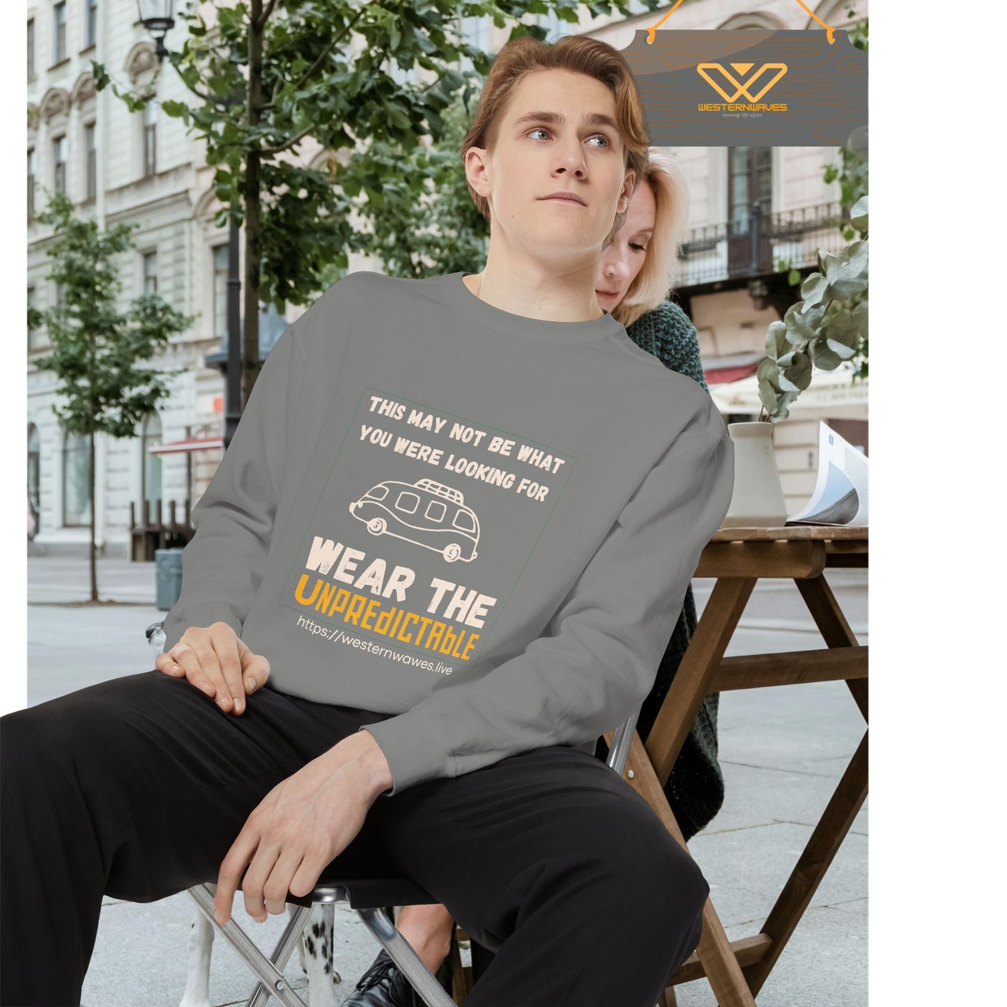 Unisex Garment-Dyed Sweatshirt_ N3+ Series UGDSS PT2WW004_ WesternWaves Limited Edition: