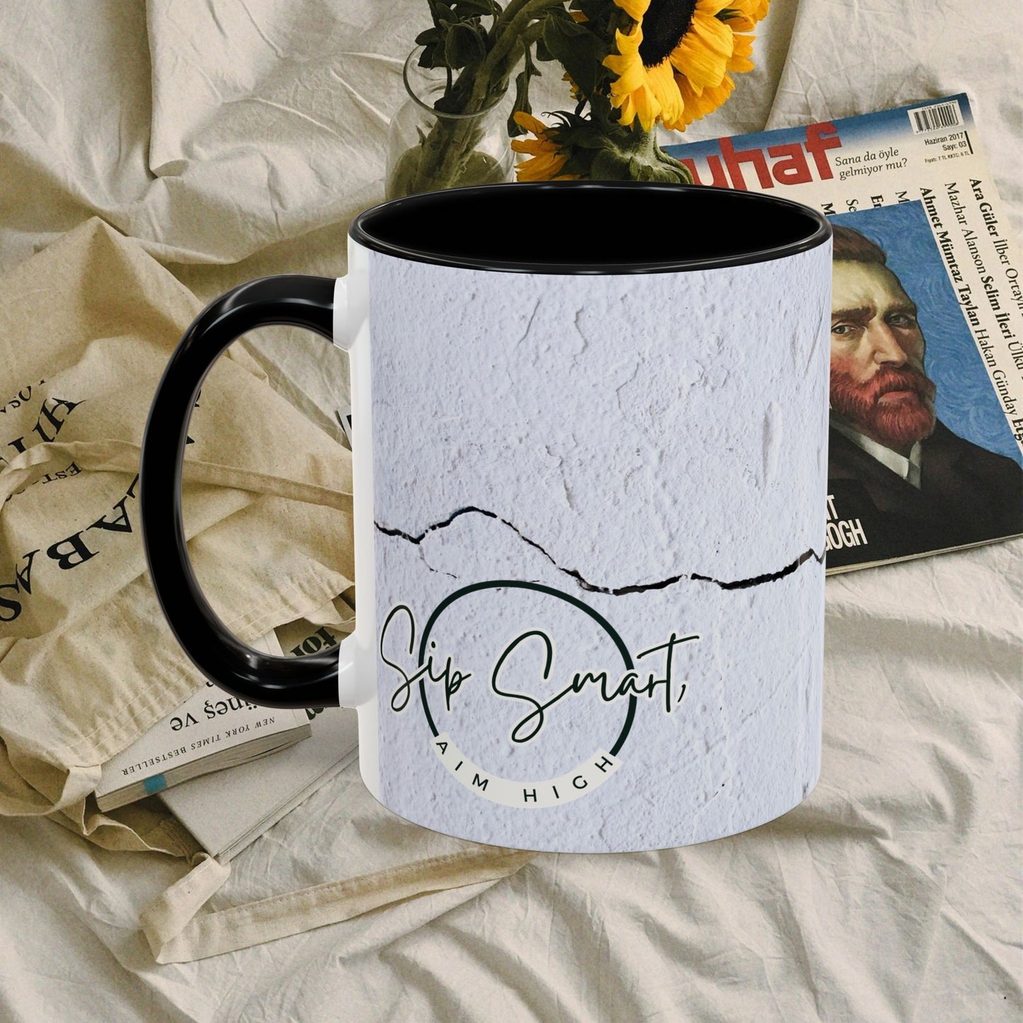 Black Mug (11oz, 15oz) _Back to School Series_ CBM PT2WW004_ Limited Edition Statement Piece by WesternWaves: