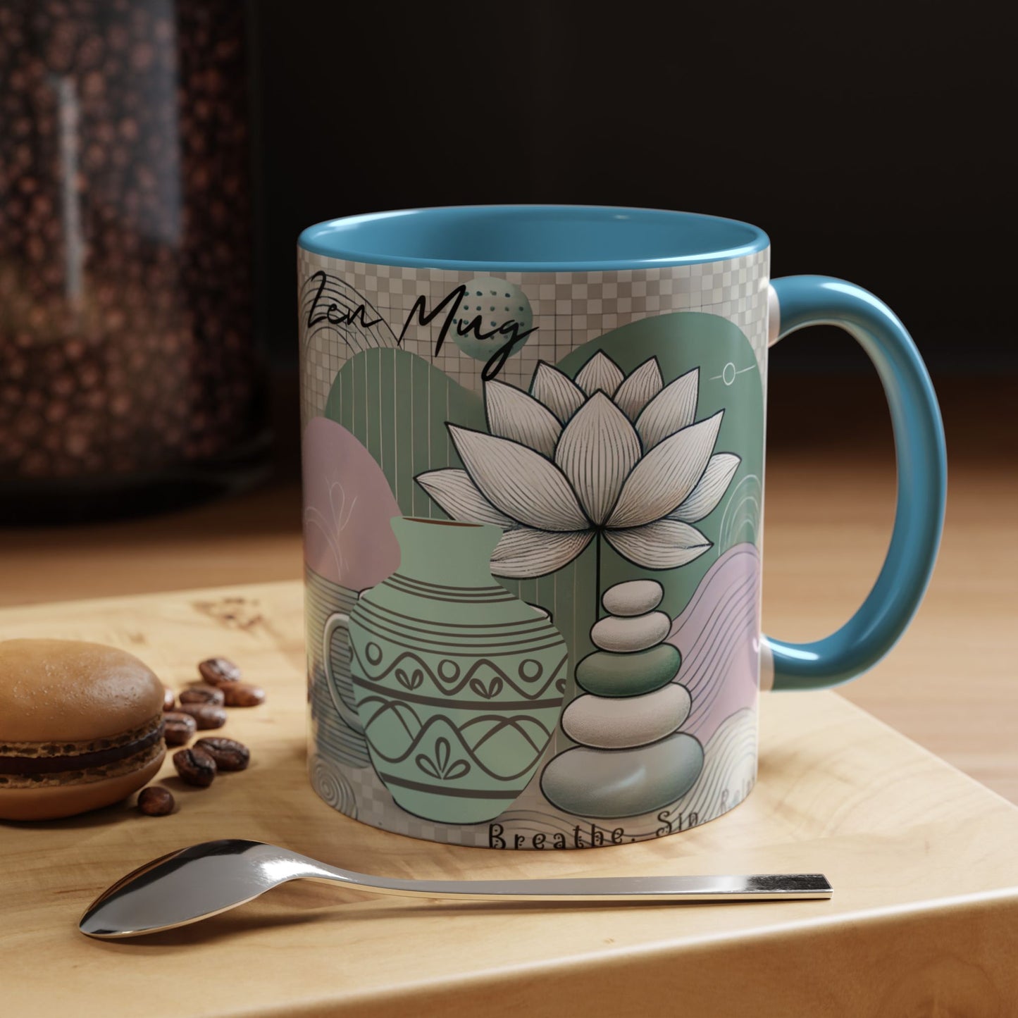 Accent Coffee Mug (11, 15oz) _ N3+ Series ACMUG PT2WW006_ Limited Edition Blend Style & Functionality by WesternWaves: