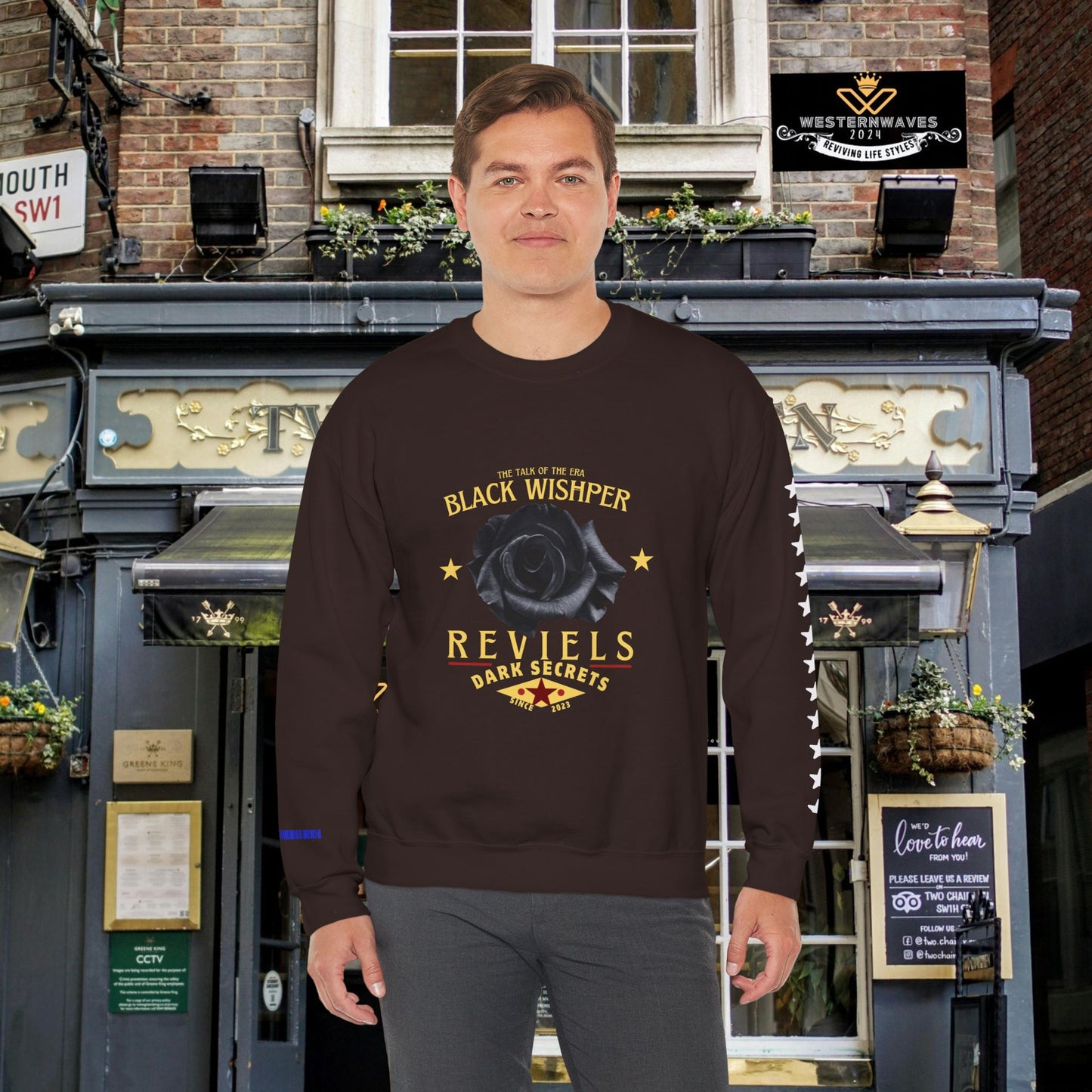 Unisex Heavy Blend™ Crewneck Sweatshirt_ N3+ Series UHBCSS PT2WV011_ Limited Edition Pure Luxury by WesternWaves: