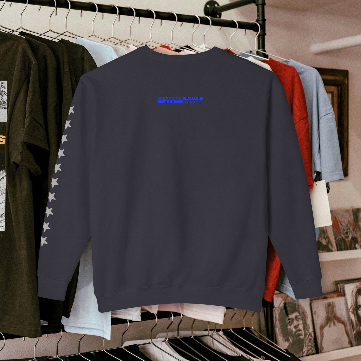 Unisex Lightweight Sweatshirt_ N7* Series USLWSS PT2WW002_ Limited Edition by WesternWaves: