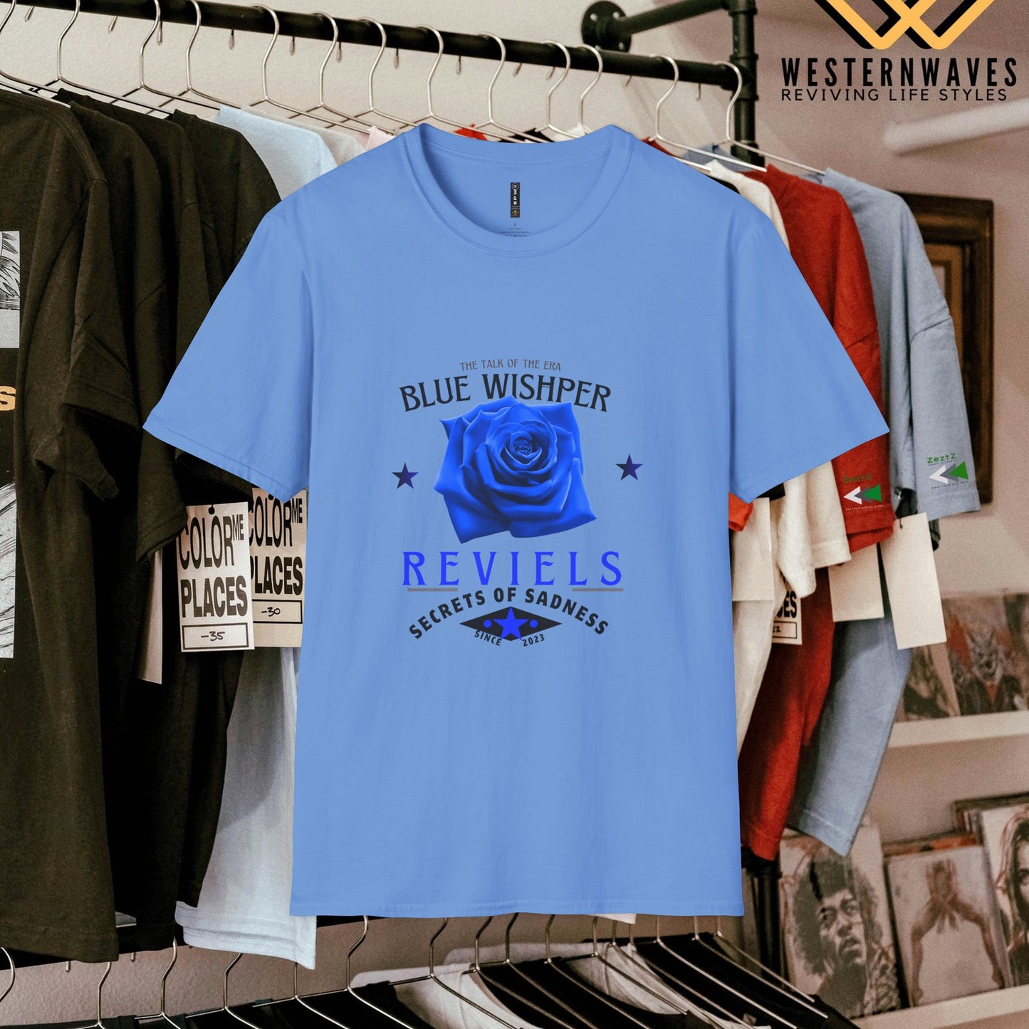 Unisex Softstyle T-Shirt_ N3+ Series USSTS FT2WW005_ Limited Edition Redefines & Relaxation by WesternWaves: