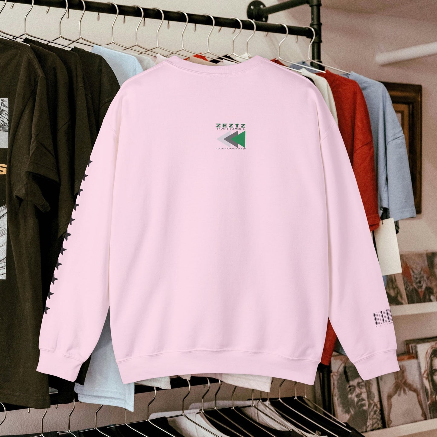 Unisex Heavy Blend™ Crewneck Sweatshirt_ N2 Sports Series UHBCSS PT2WW010_ Limited Edition ‘Zeztz’ Brand Sports Elements by WesternWaves: