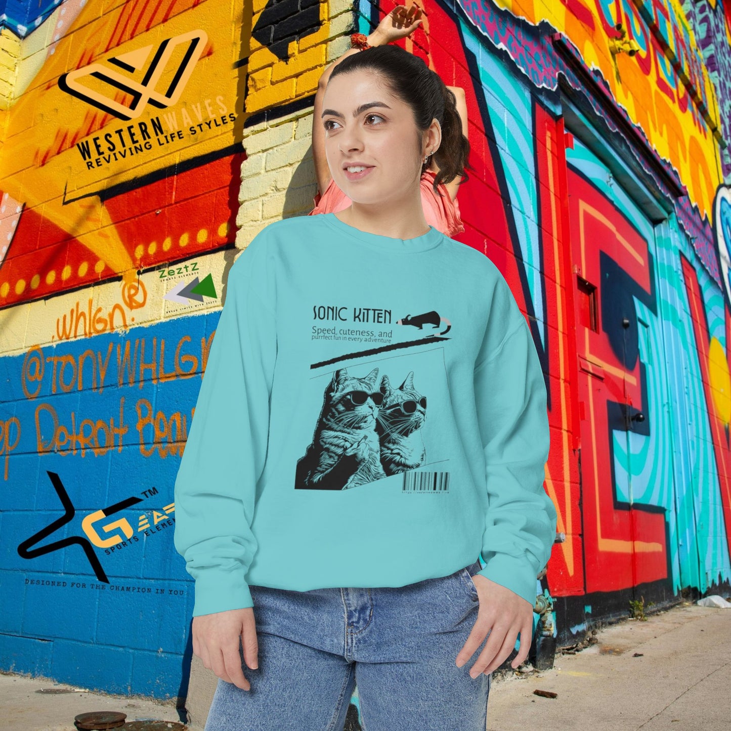 Unisex Garment-Dyed Sweatshirt_ N3+ Series SPW UGDSS PT2WW003_WesternWaves Limited Edition