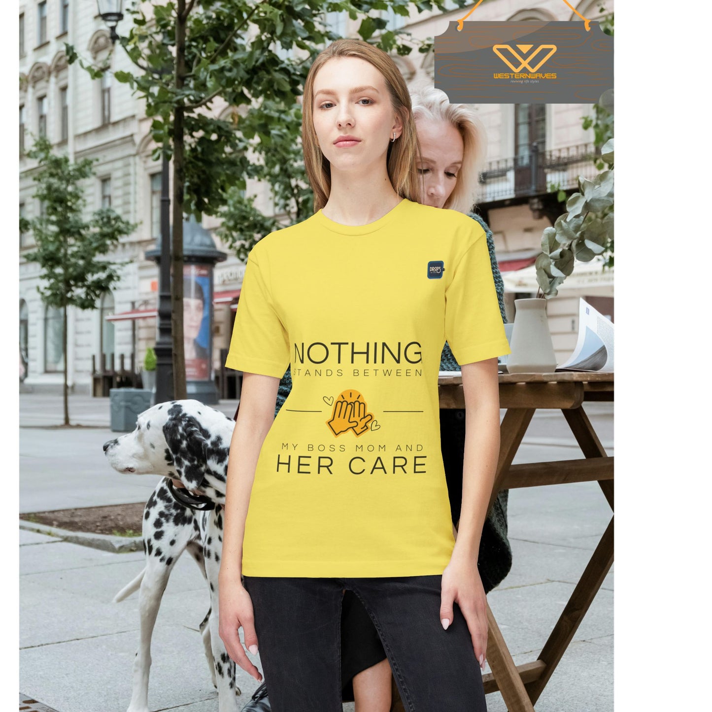 Unisex Midweight T-shirt, Made in USA_ N+ Series UMTS PT2WW007_ Limited Edition Design by WesternWaves:
