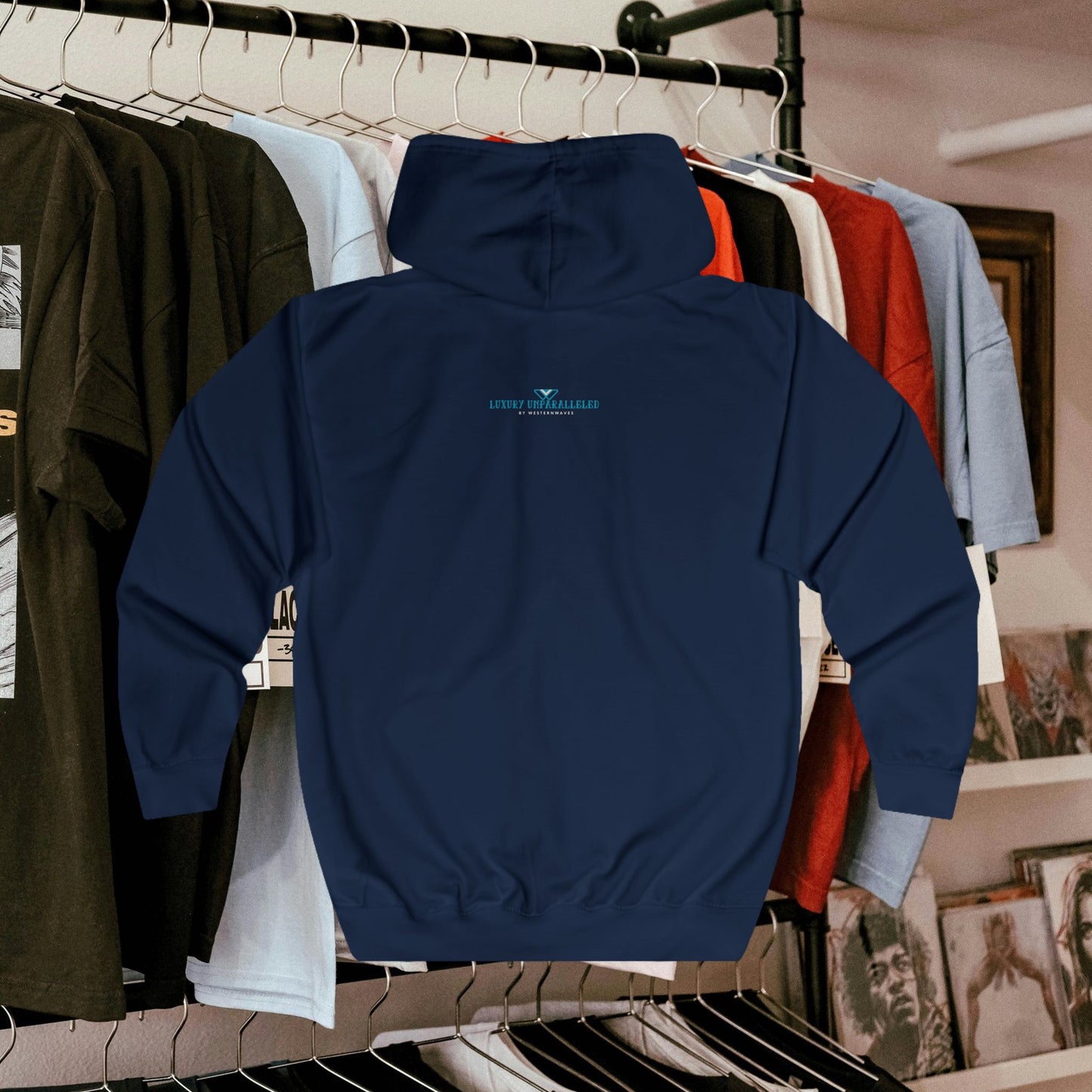 Unisex Full Zip Hoodie_ N7* Series USFZHOODIE PT2WW006A_ Limited Edition Trendy Vibes by WesternWaves: