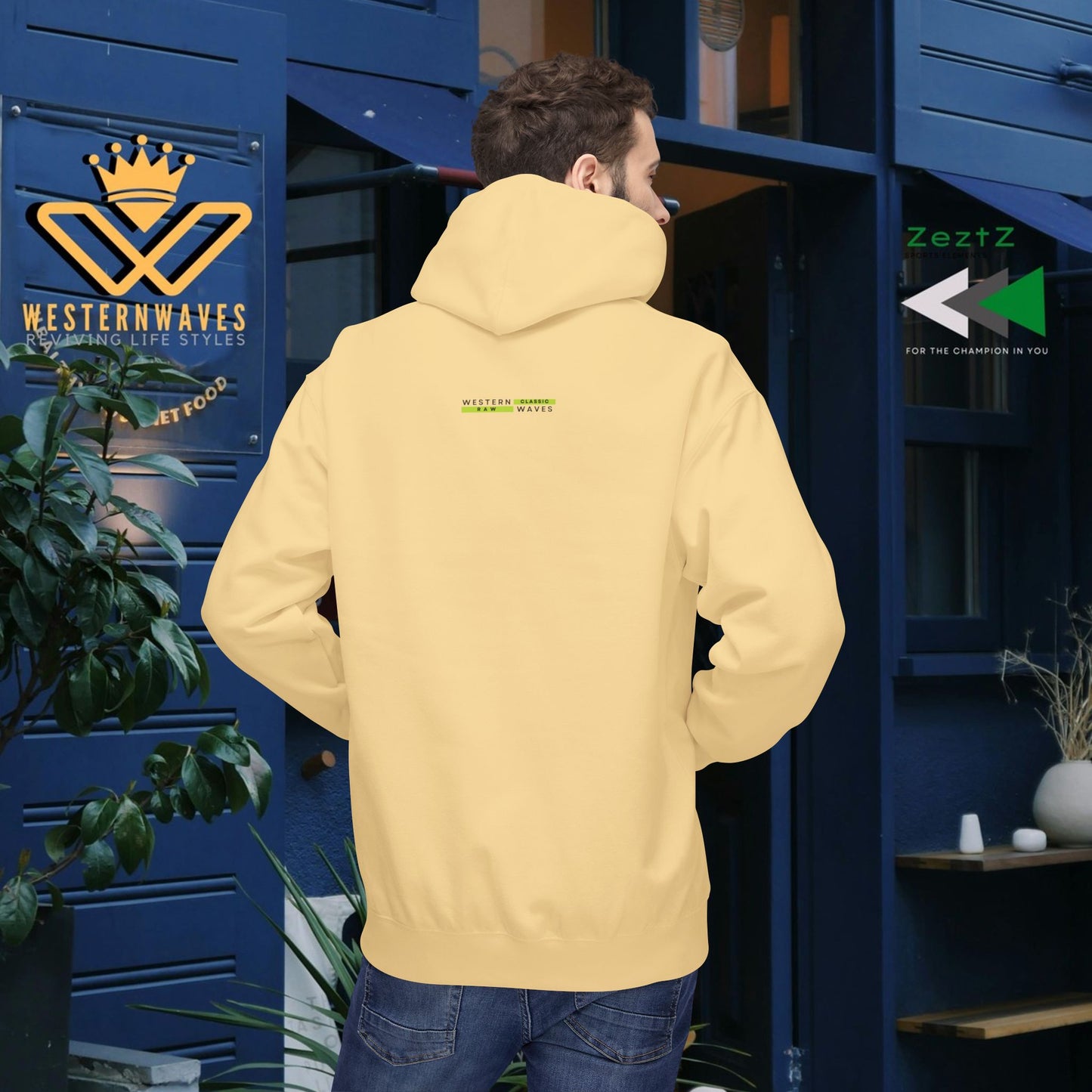 Unisex Midweight Softstyle Fleece Hoodie_ N3+ Series USMWSSFH PT2WW001_ Limited Edition Luxuriously Soft 100% Cotton Face by WesternWaves: