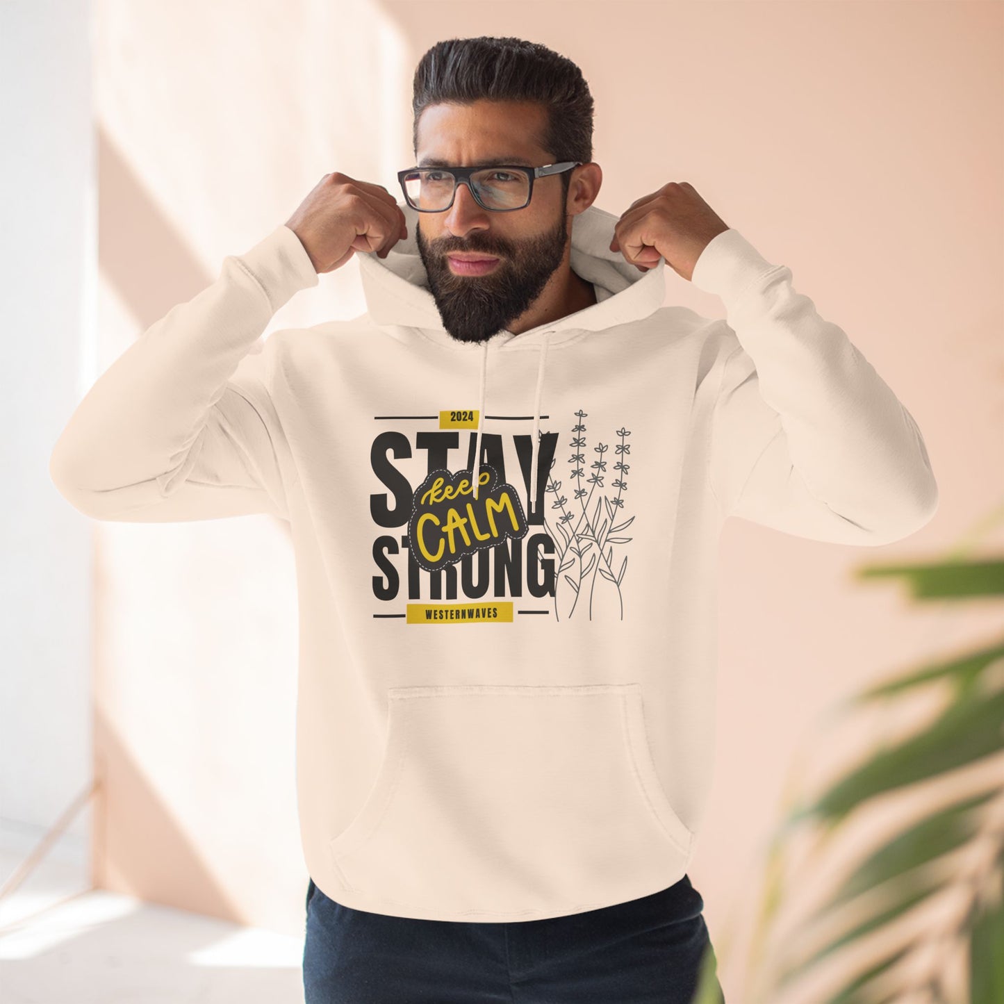 Three-Panel Fleece Hoodie_ N3+ Series PFH PT2WW001_ Limited Edition Sustainable Fashion by WesternWaves: