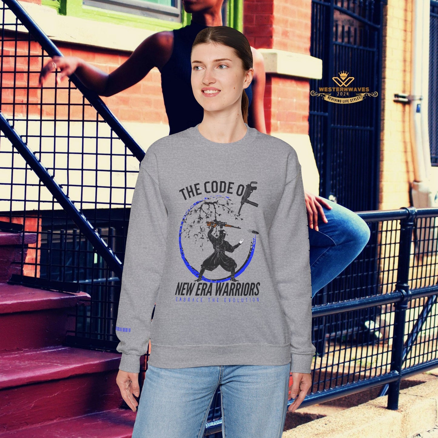 Unisex Heavy Blend™ Crewneck Sweatshirt_ N3+ Series UHBCSS PT2WV010_ Limited Edition Timeless Style by WesternWaves: