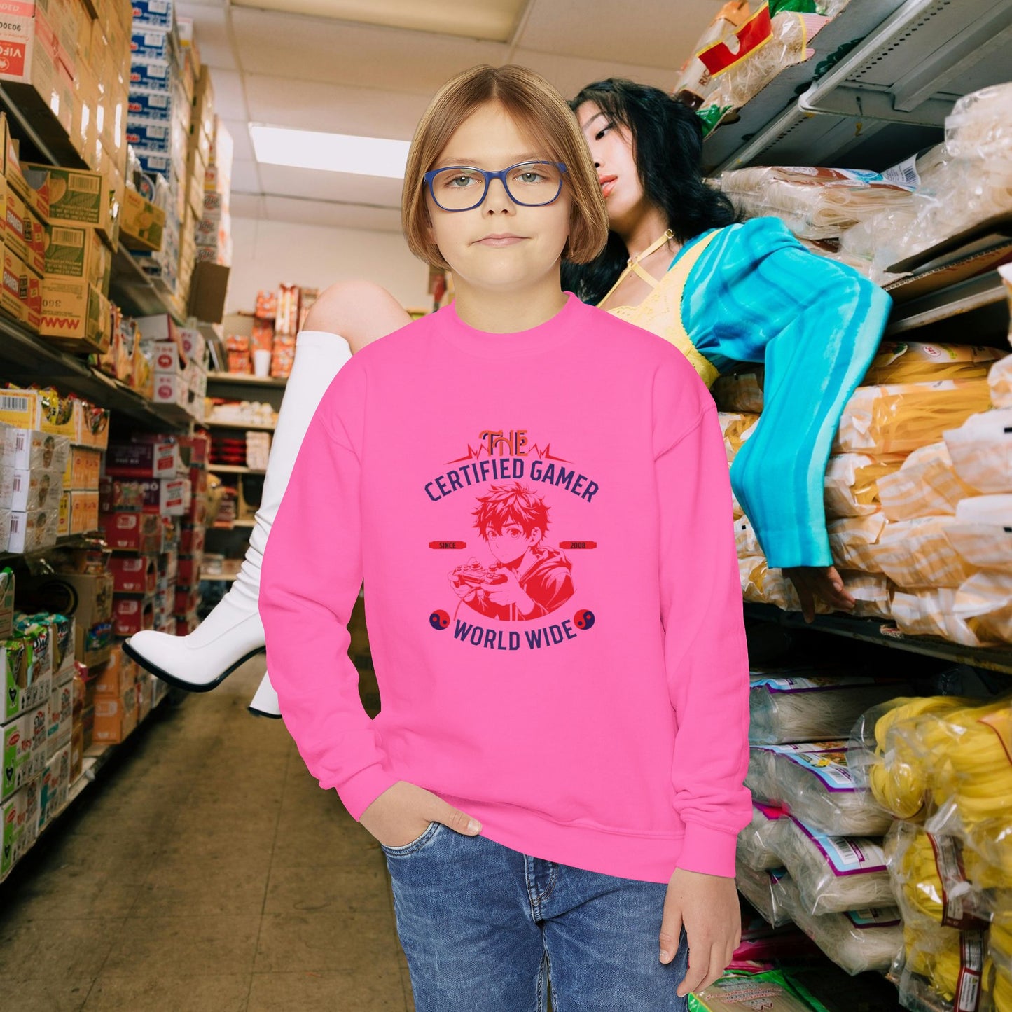 Youth Crewneck Sweatshirt_ N2+ Series YCNSS PT2WW004_ Limited Edition Perfect Companion for the School, Sports & Casual hangouts by WesternWaves: