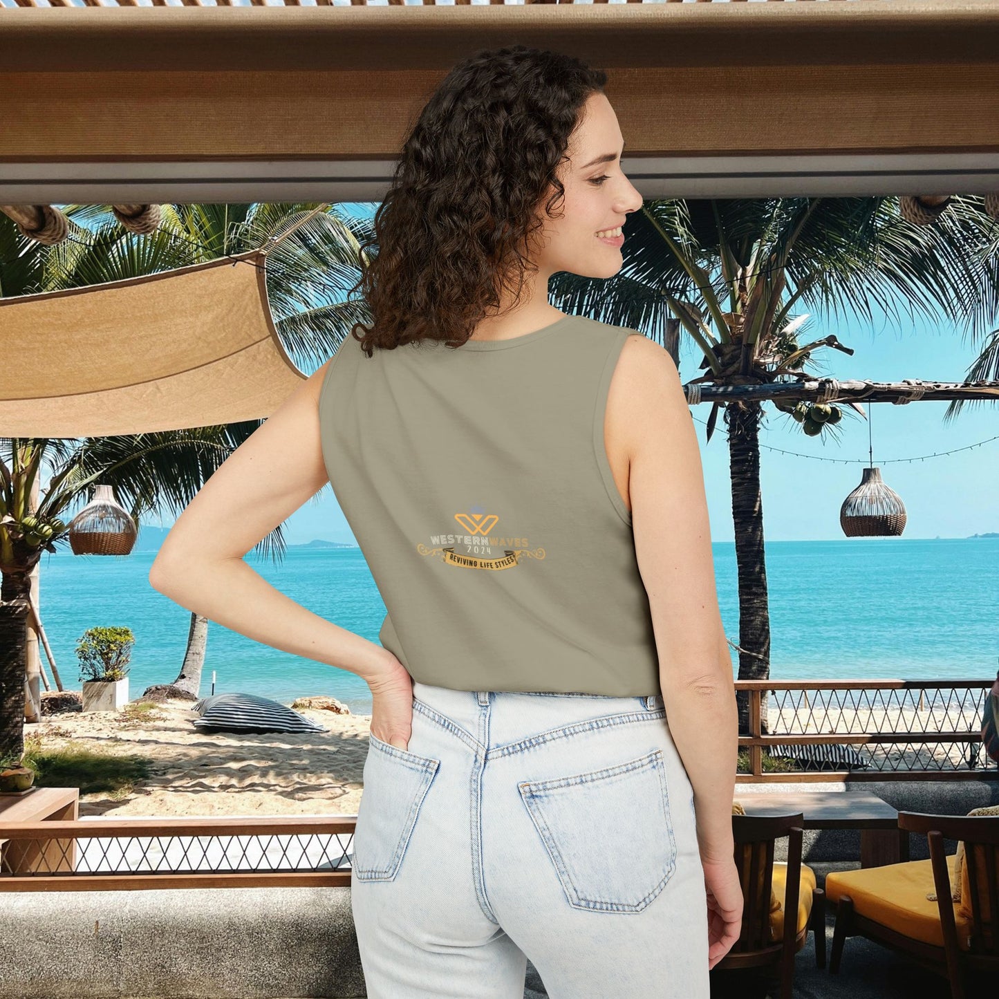 Unisex Garment-Dyed Tank Top_ N2+ Series USGDTT PT2WW012_ Limited Edition Comfort & Style by WesternWaves: