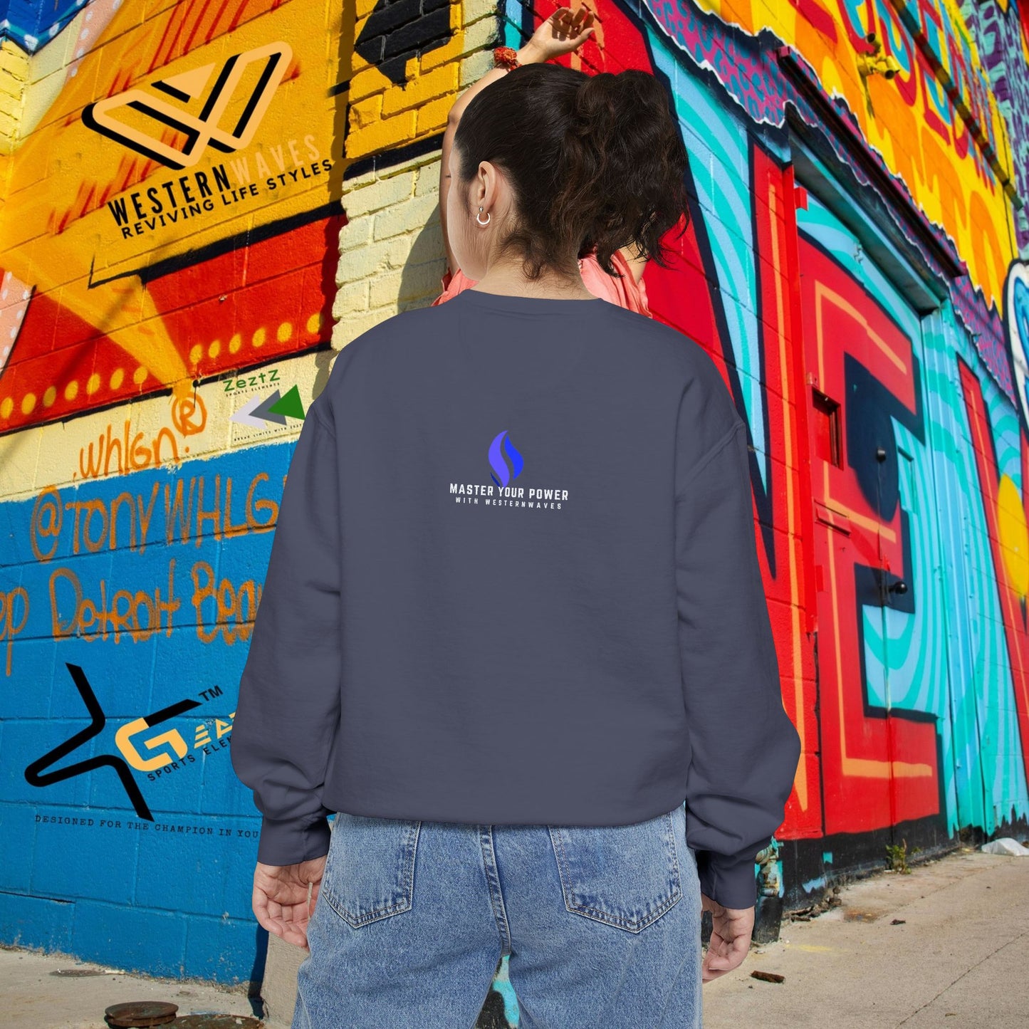 Unisex Garment-Dyed Sweatshirt_ N3+ Series UGDSS PT2WW001_ Limited Edition Luxurious Comfort by WesternWawes: