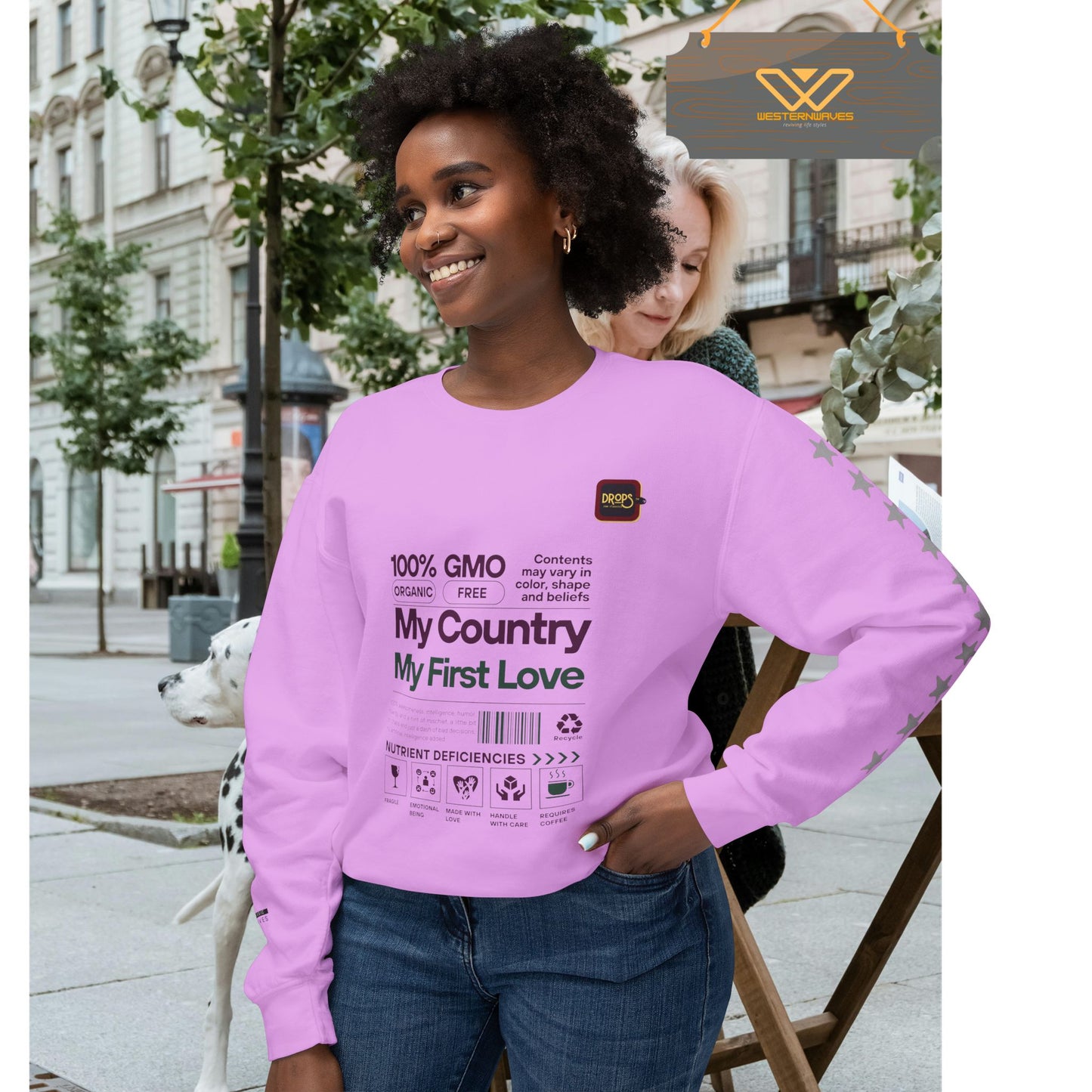 Unisex Lightweight Sweatshirt_ N7+ Series USLWSS PT2WW001_ Limited Edition by WesternWaves: