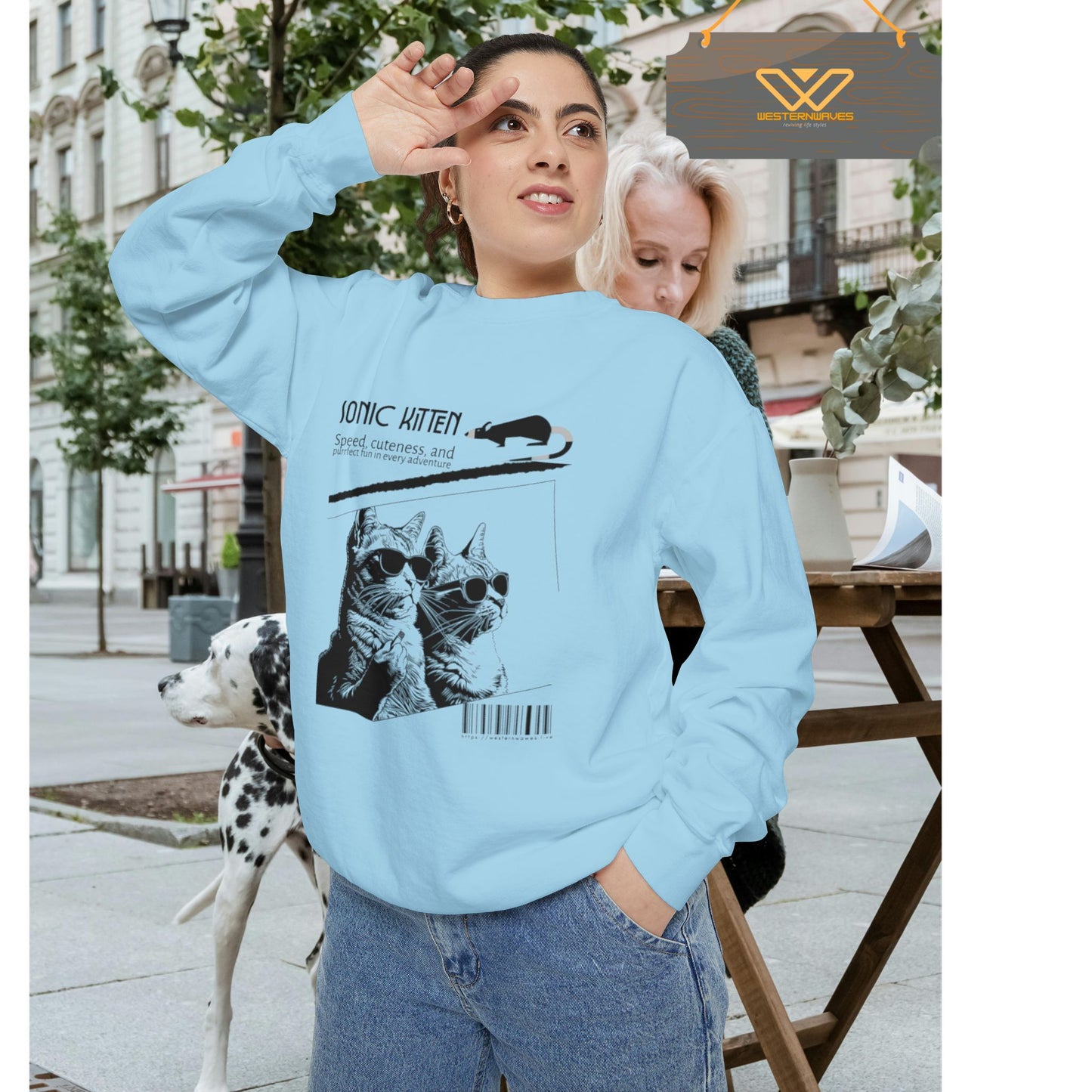 Unisex Garment-Dyed Sweatshirt_ N3+ Series SPW UGDSS PT2WW003_WesternWaves Limited Edition