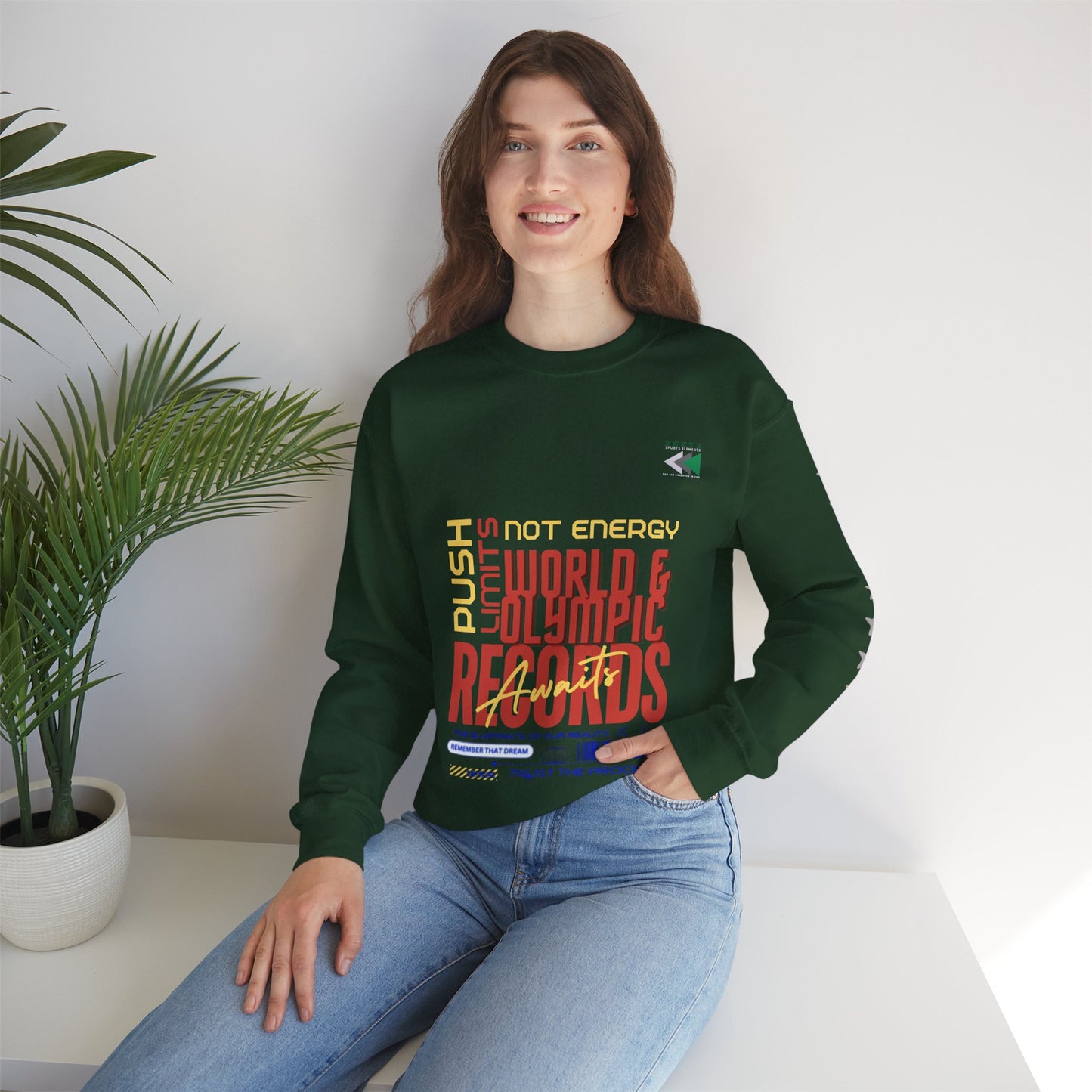 Unisex Heavy Blend™ Crewneck Sweatshirt_ N2 Sports Series UHBCSS PT2WW006_ Limited Edition ‘Zeztz’ Brand Sports Elements by WesternWaves: