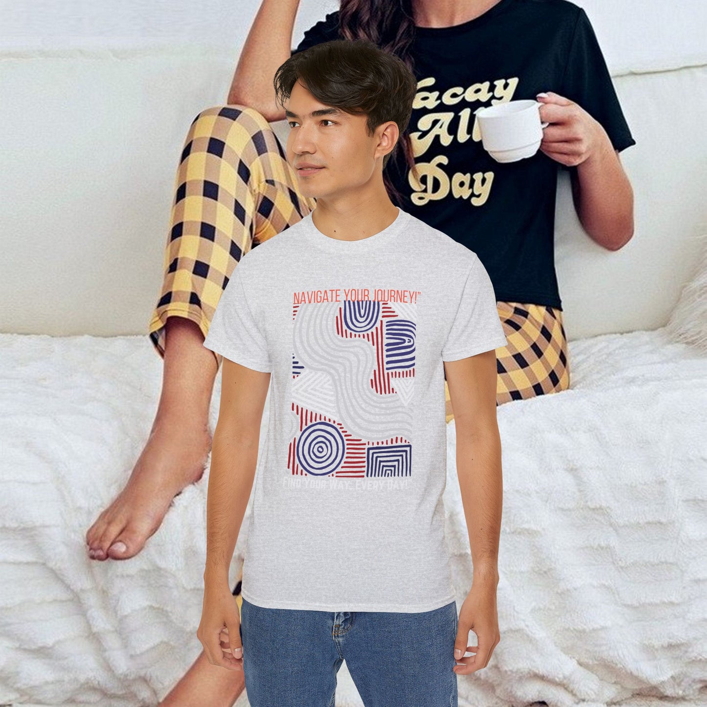 Unisex Ultra Cotton Tee_ Classic Comfort Unleashed_ N2+ Series USUCTEE PT2WW005_ Limited Edition Maximum Comfort & Style by WesternWaves: