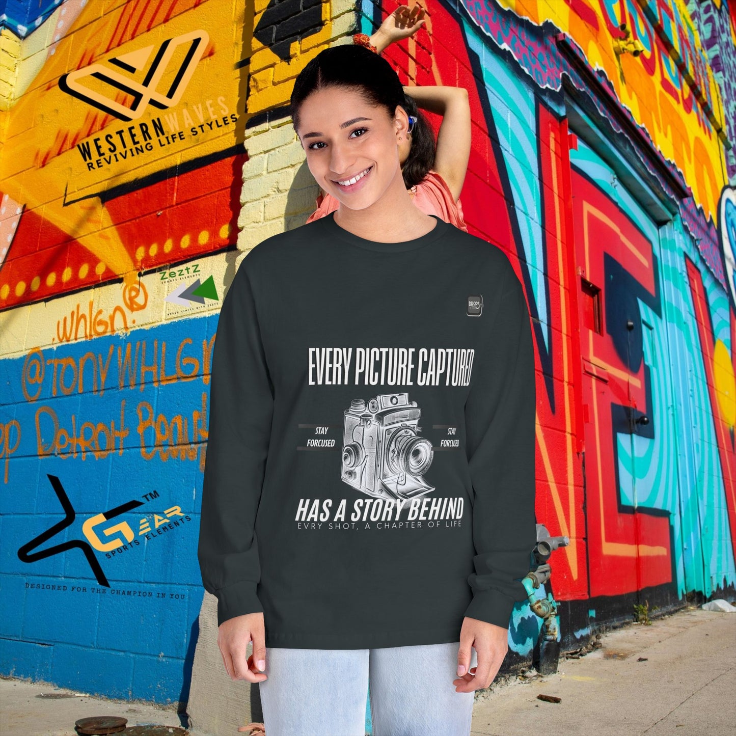 Unisex Classic Long Sleeve T-Shirt_ N2 Series CLSTS PT2WW002_ Limited Edition 100% US Cotton product by WesternWaves: