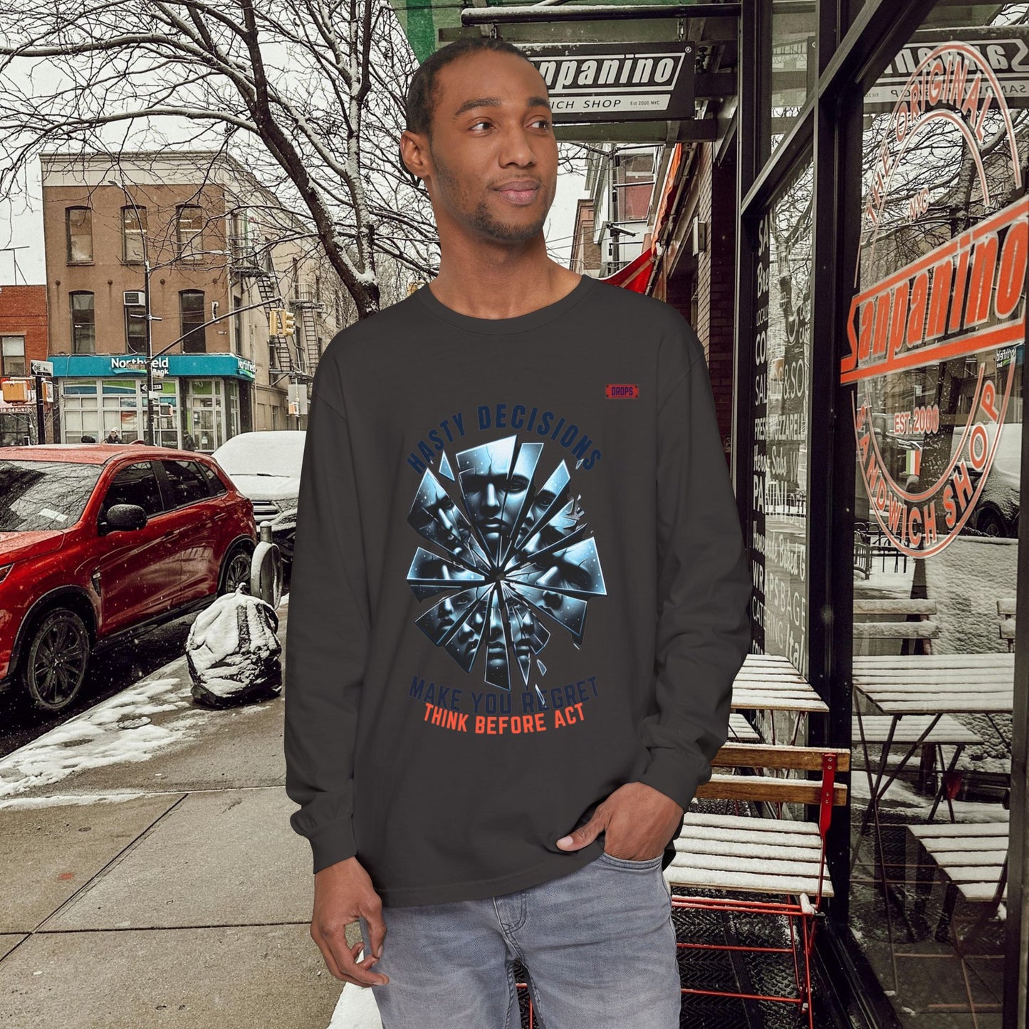 Unisex Long Sleeve T-shirt_ Series N8+ USLSTS PT2WW001_ HSD 009_ Limited Edition Trendy Statement Apparel by WesternWaves: