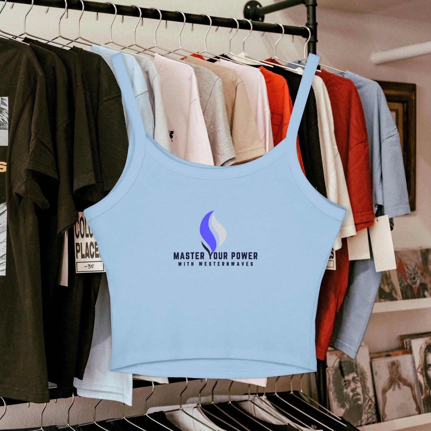 Women's Spaghetti Strap Tank Top_ N+ Series EXT WSSTTOP PT2WW001_ Limited Edition by WesternWaves: