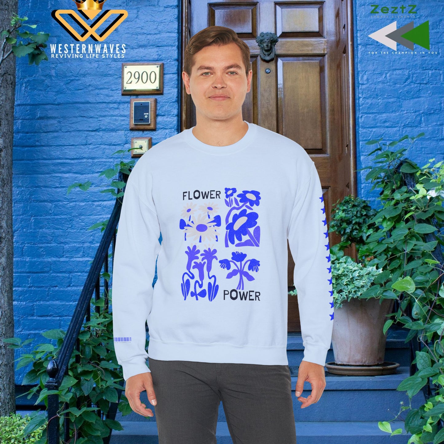 Unisex Heavy Blend™ Crewneck Sweatshirt_ N3+ Series UHBCSS PT2WW030_ Limited Edition Pure Luxury By WesternWaves: