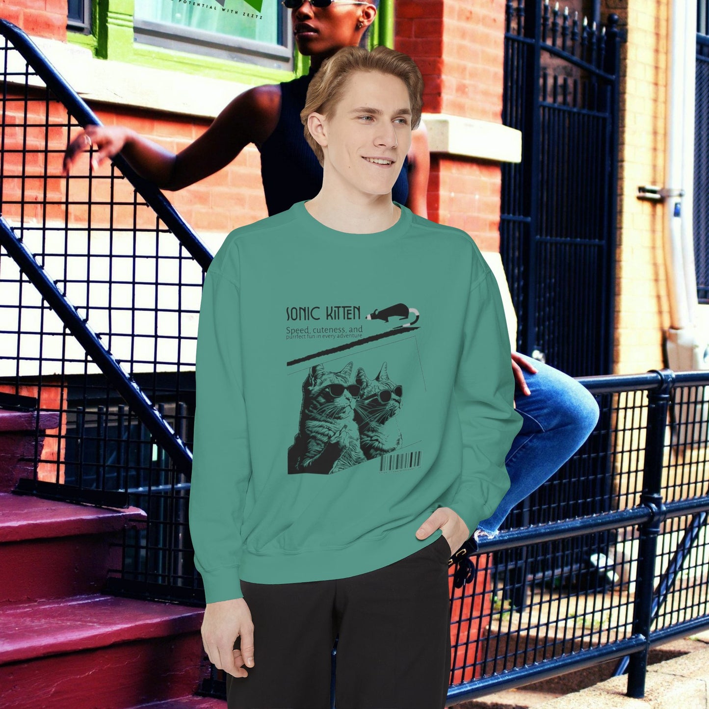 Unisex Garment-Dyed Sweatshirt_ N3+ Series SPW UGDSS PT2WW003_WesternWaves Limited Edition