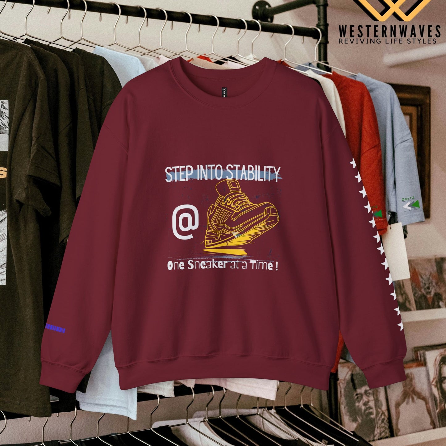 Unisex Heavy Blend™ Crewneck Sweatshirt_ N3+ Series UHBCSS PT2WW033_ Limited Edition Pure Luxury By WesternWaves:
