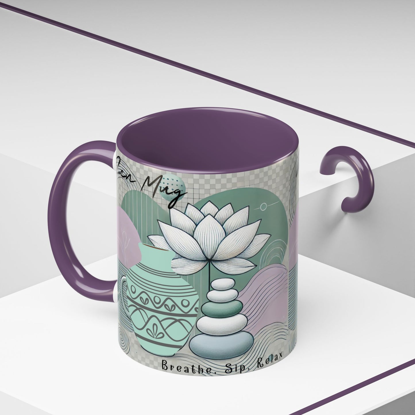 Accent Coffee Mug (11, 15oz) _ N3+ Series ACMUG PT2WW006_ Limited Edition Blend Style & Functionality by WesternWaves: