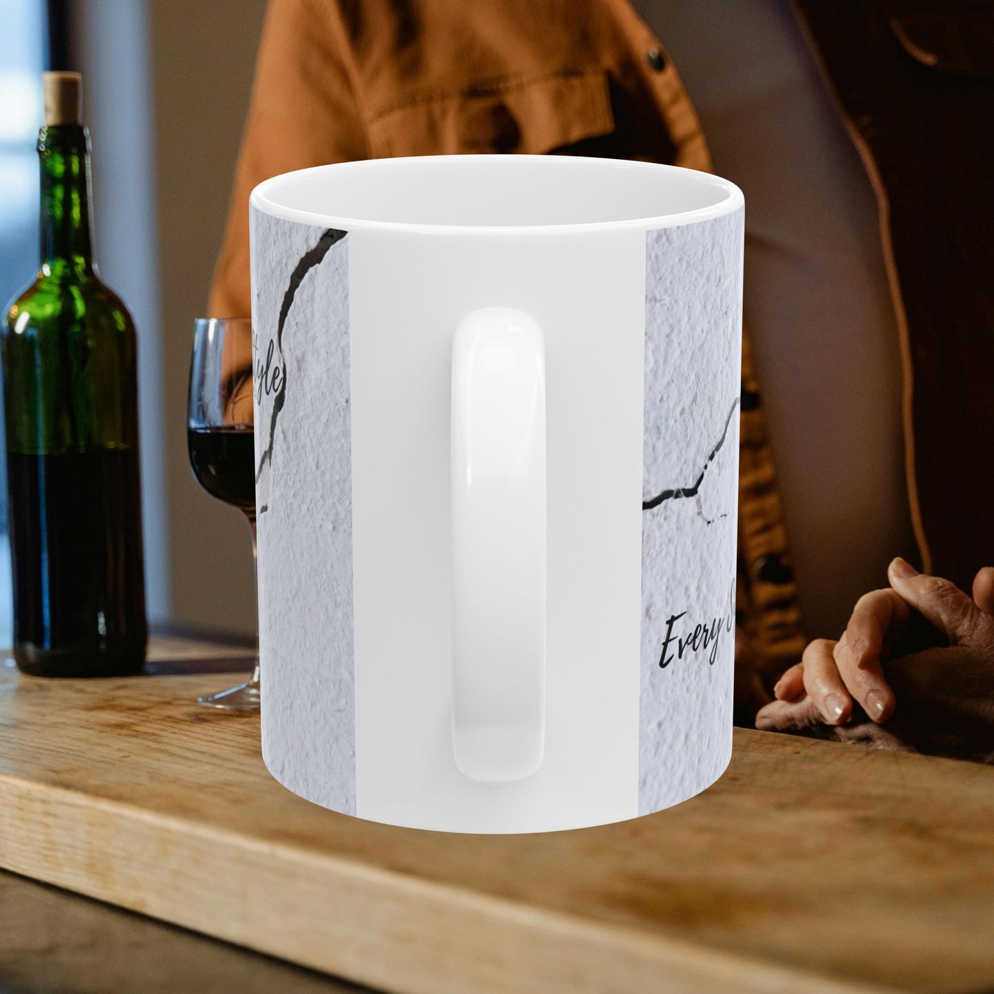 Ceramic Mug (11oz, 15oz)_ N2 Series CM11, 15OZ PT2WW001_ Limited Edition Ceramic Masterpiece by WesternWaves: